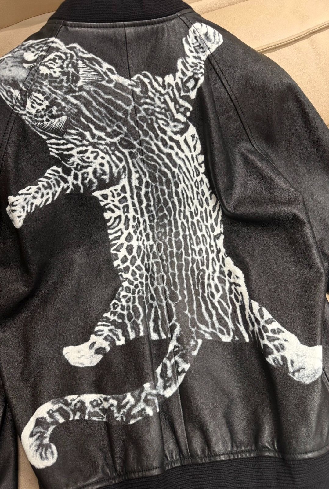 Saint Laurent Paris Saint Laurent Paris Lambskin Leopard Print Leather Jacket Size US M / EU 48-50 / 2 - 4 Thumbnail