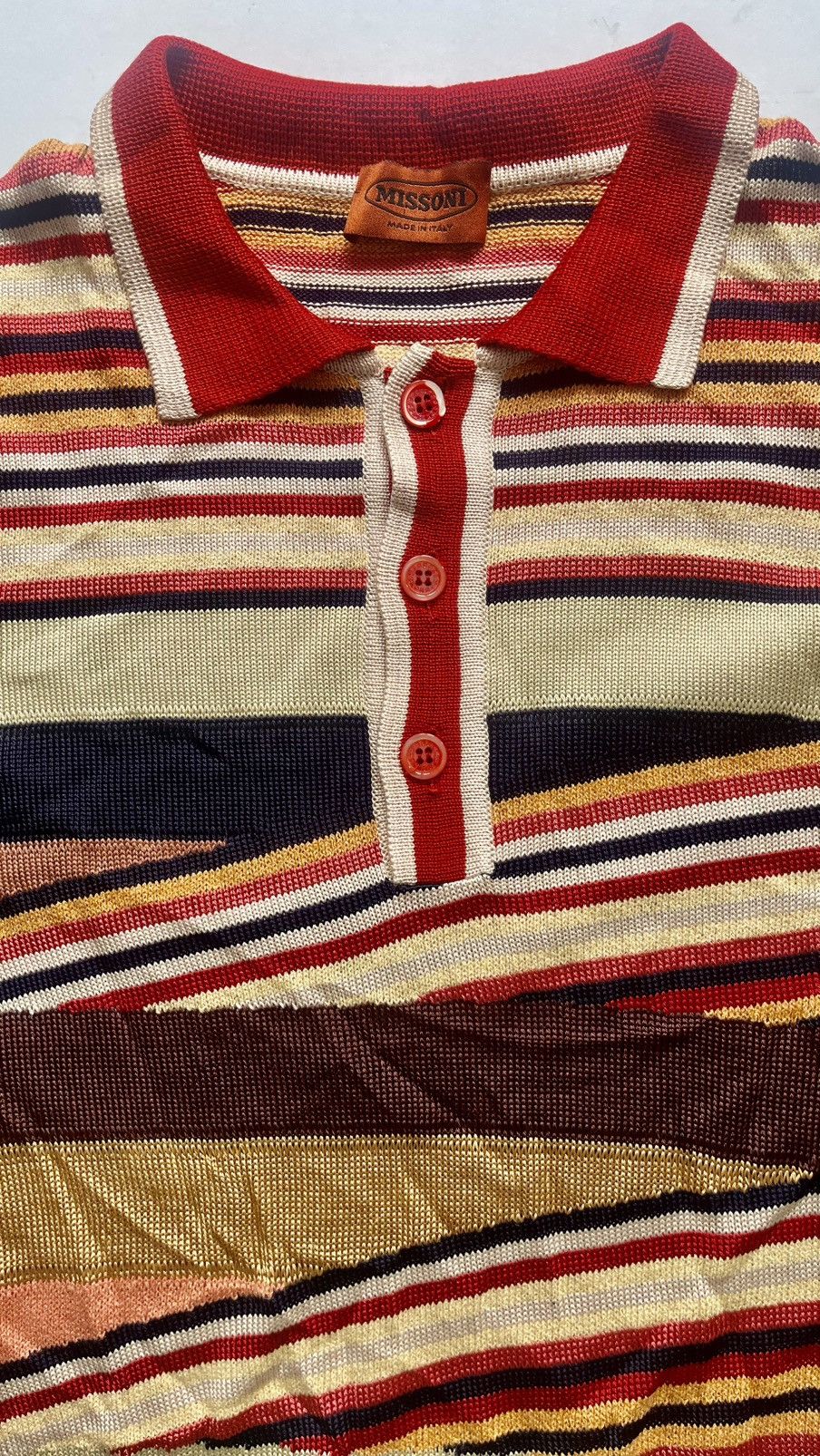 Missoni Missoni Multi-Coloured Three Buttoned Long Sleeve Top Size US M / EU 48-50 / 2 - 2 Thumbnail