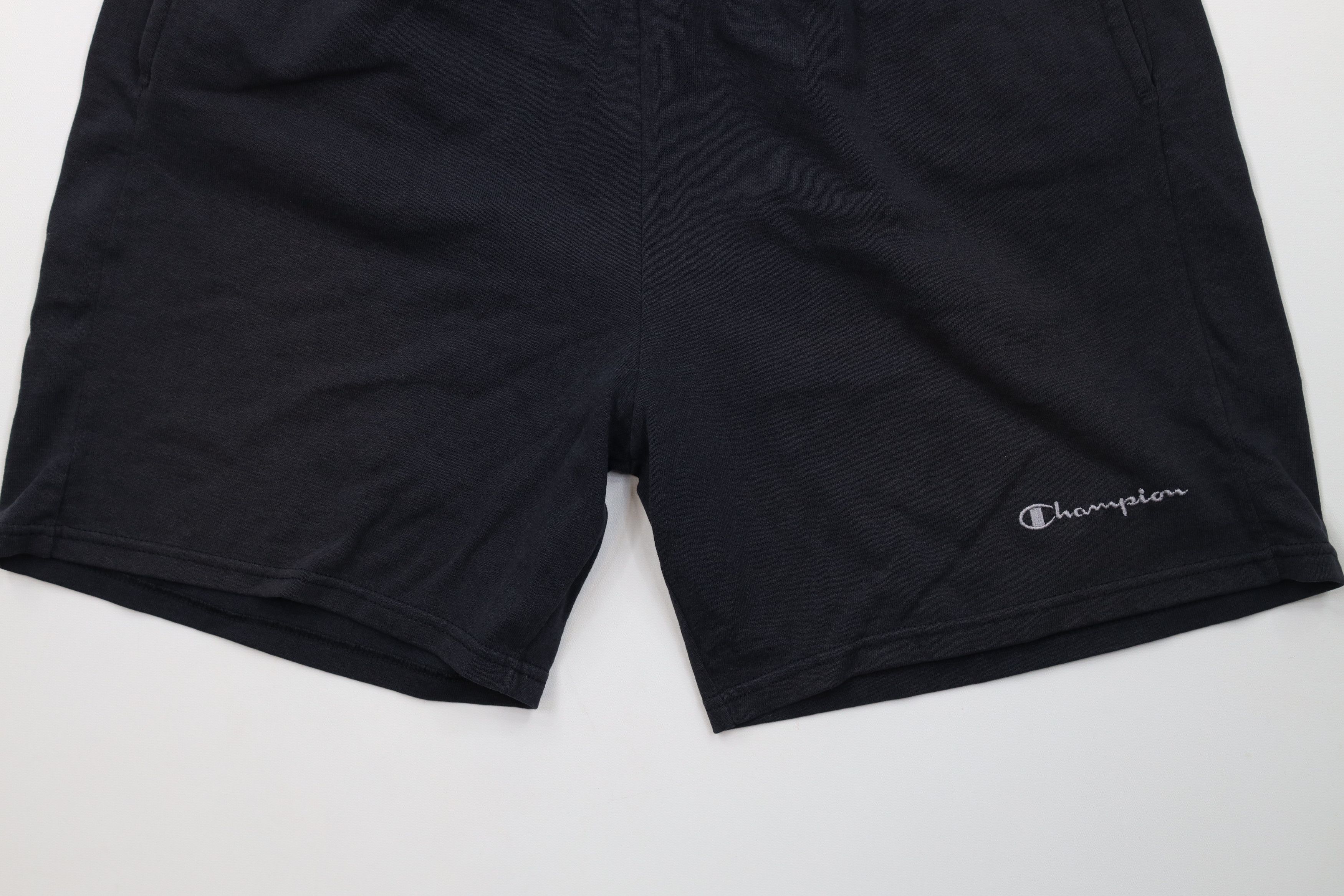 Champion Vintage 90s Champion Spell Out Heavy Above Knee Shorts Black Size US 36 / EU 52 - 5 Thumbnail