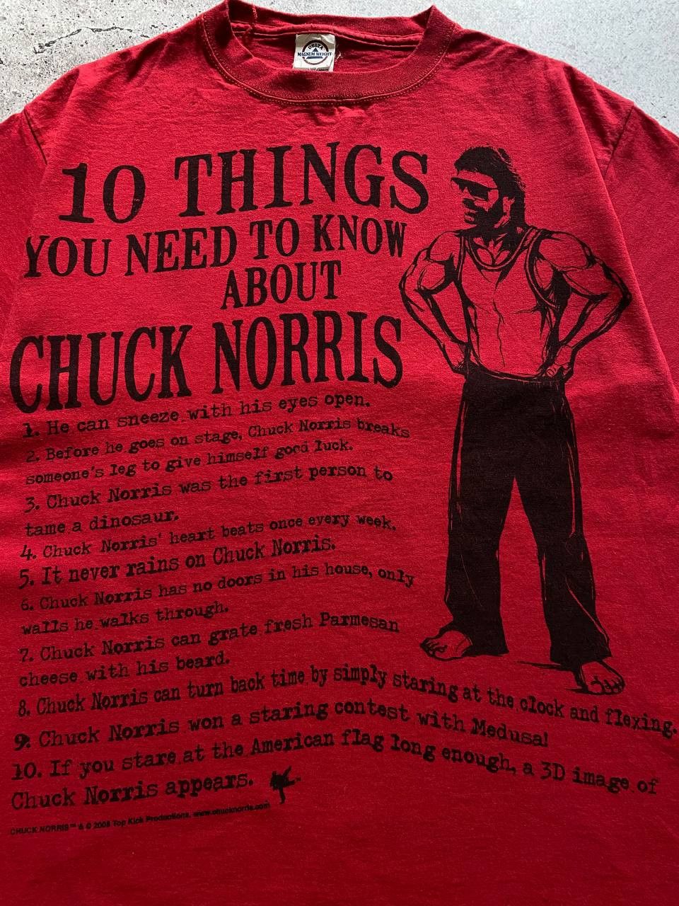 Japanese Brand × Vintage VINTAGE 00s CHUCK NORRIS 10 THINGS YOU NEED TO KNOW T SHIRT Size US M / EU 48-50 / 2 - 4 Thumbnail
