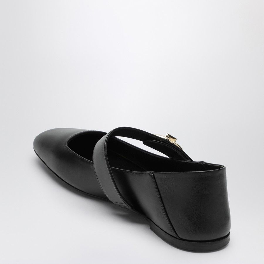 Valentino o1d2blof1024 V Logo Ballerina in Black Size US 9 / IT 39 - 4 Thumbnail