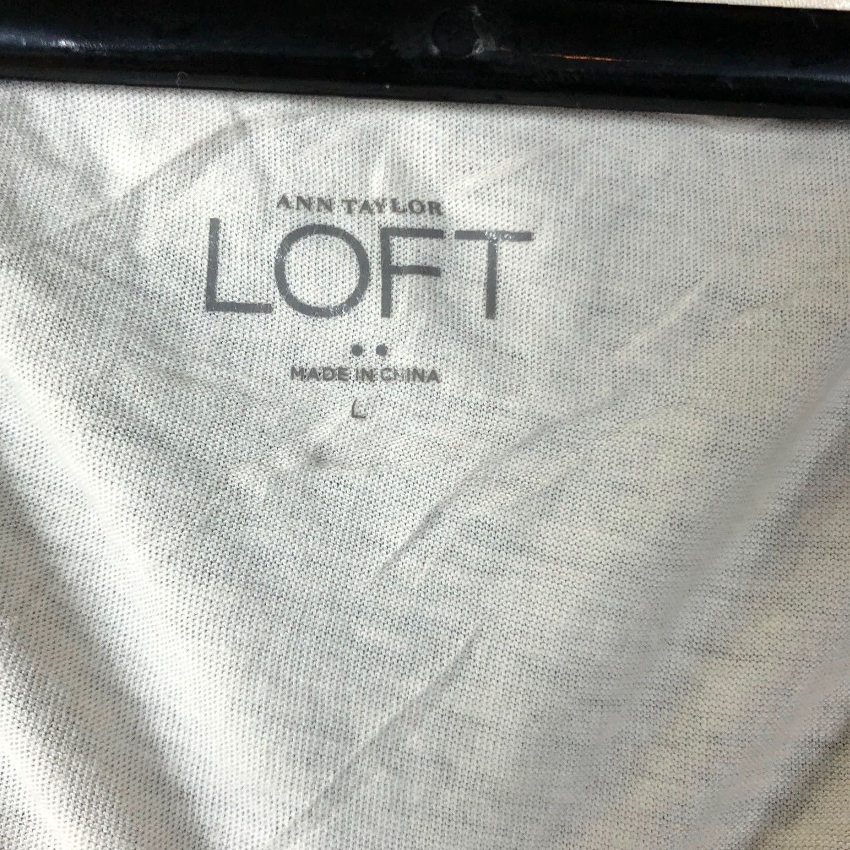 Ann Taylor Ann Taylor LOFT Womens Blouse Tank Black Cream Sleeveless Ruffle Scoop Neck L Size L / US 10 / IT 46 - 6 Thumbnail