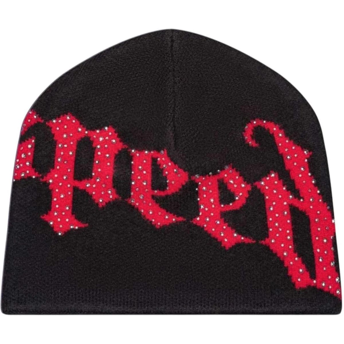 Godspeed Godspeed 'OG Logo' Studded Black & Red Beanie Size ONE SIZE - 2 Thumbnail