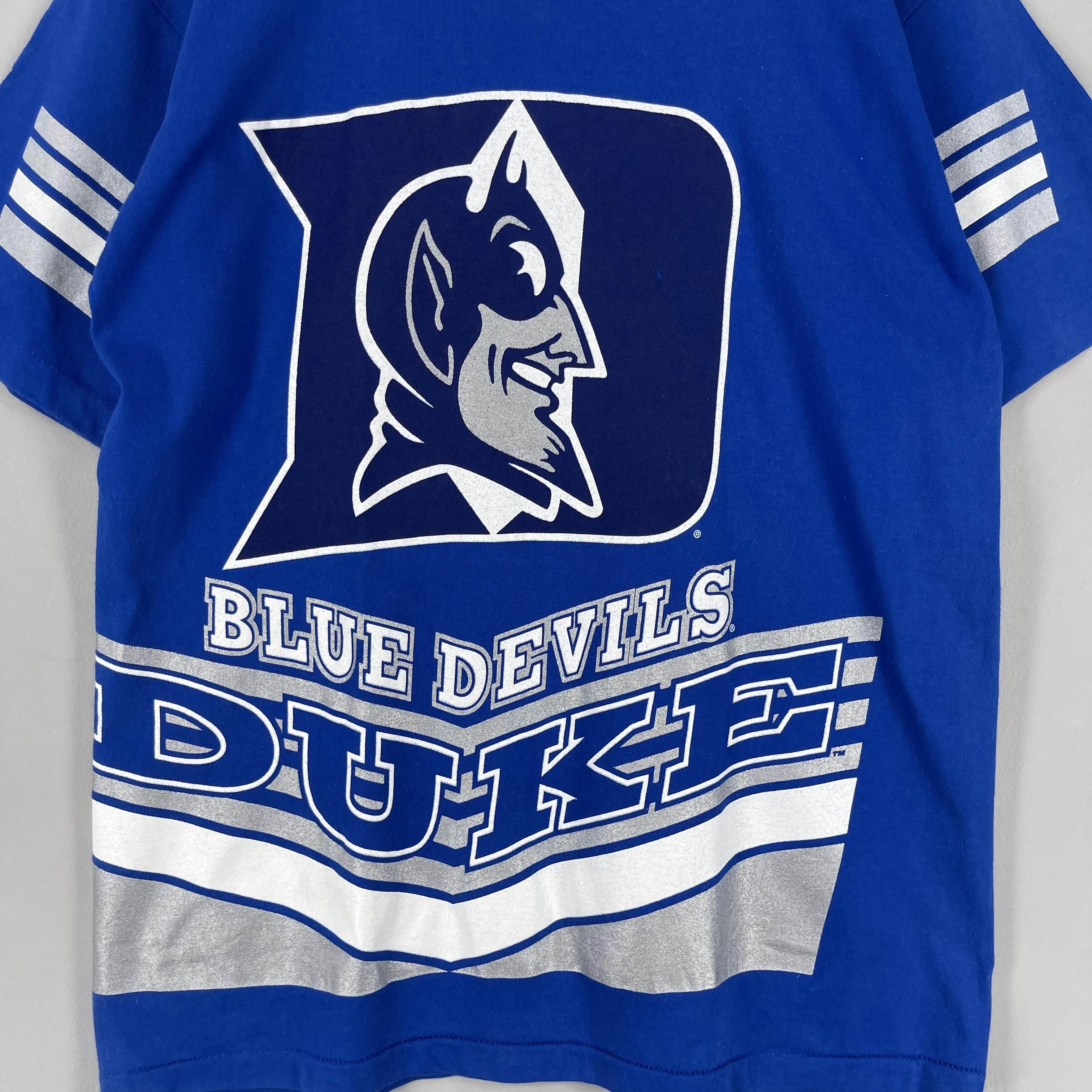 NBA Vintage 90s DUKE Blue Devils Basketball Team Ncaa Tshirt Size US M / EU 48-50 / 2 - 2 Thumbnail