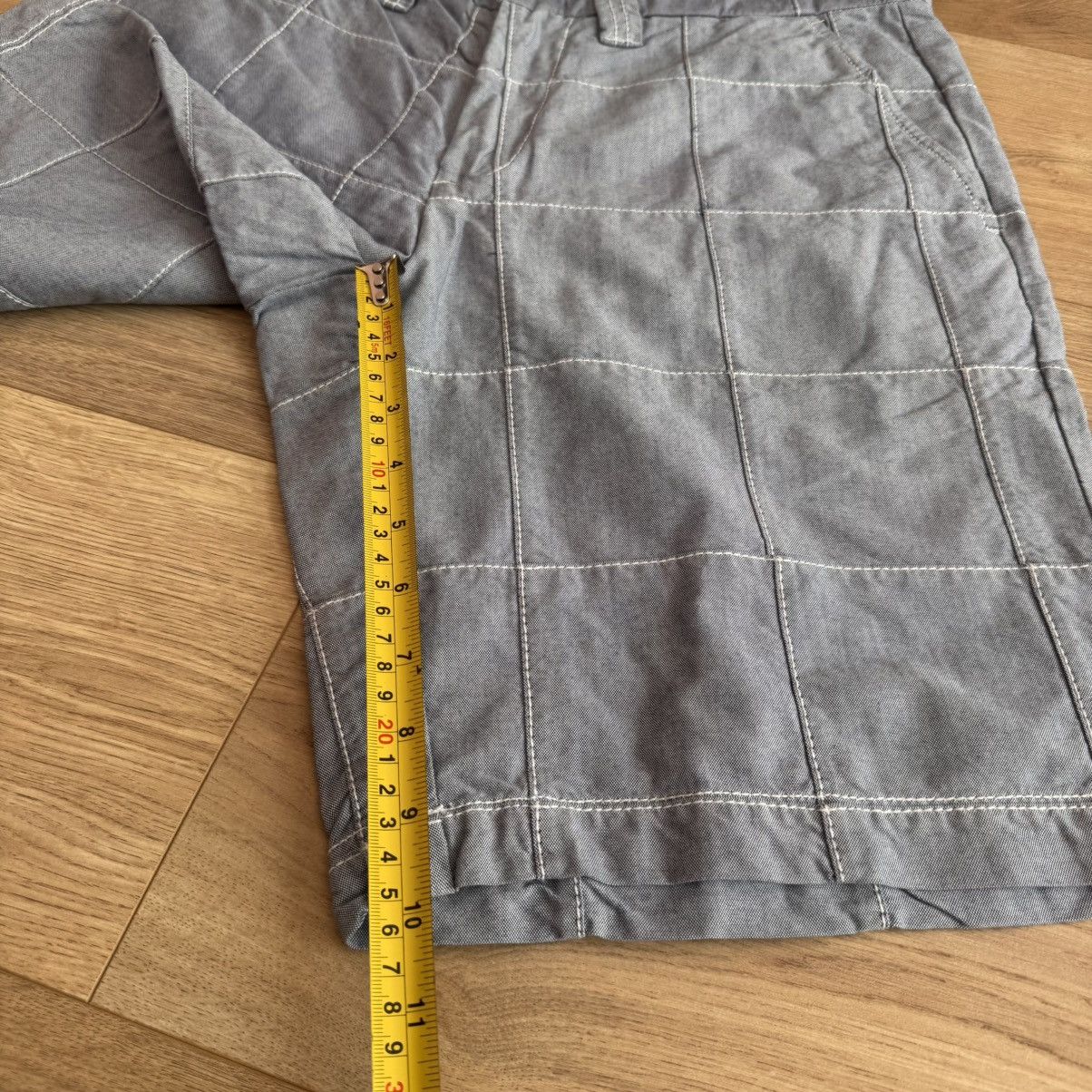 Tommy Hilfiger Tommy Hilfiger Gray Plaid Cotton Chino Shorts Grid Pattern Size US 32 / EU 48 - 5 Thumbnail