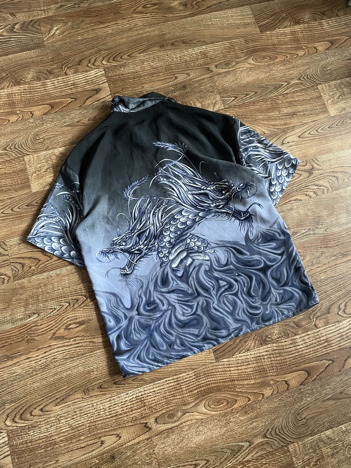 Japanese Brand × Vintage Vintage y2k 90s Dragon Shirt Button Up Japanese Brand Anime Size US XL / EU 56 / 4 - 9 Thumbnail