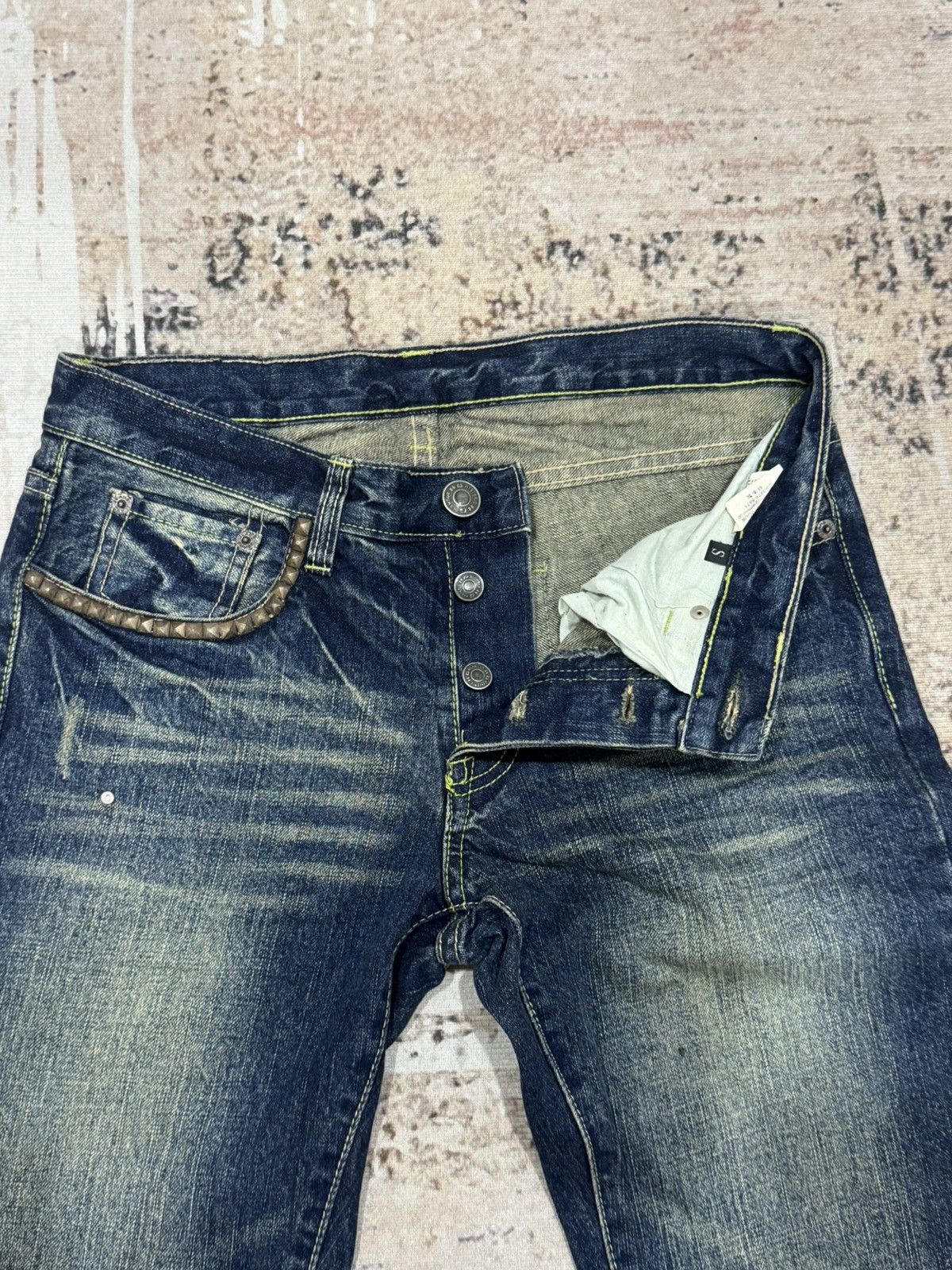 Hysteric Glamour HYSTERIC GLAMOUR- distress swarovky studd jeans Size US 30 / EU 46 - 16 Thumbnail