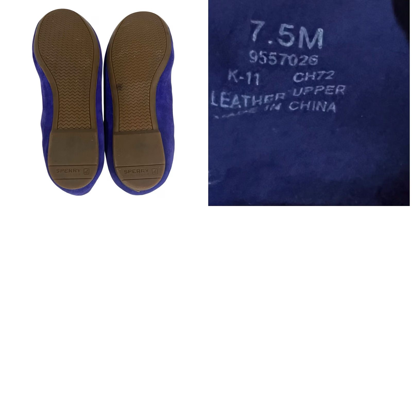 Sperry VINTAGE Sperry Ballet Flats Brooks Vivid Spectral Blue Suede Slip On 7.5 Womens Flat Casual Business Party/Cocktail Size US 8 / IT 38 - 8 Thumbnail