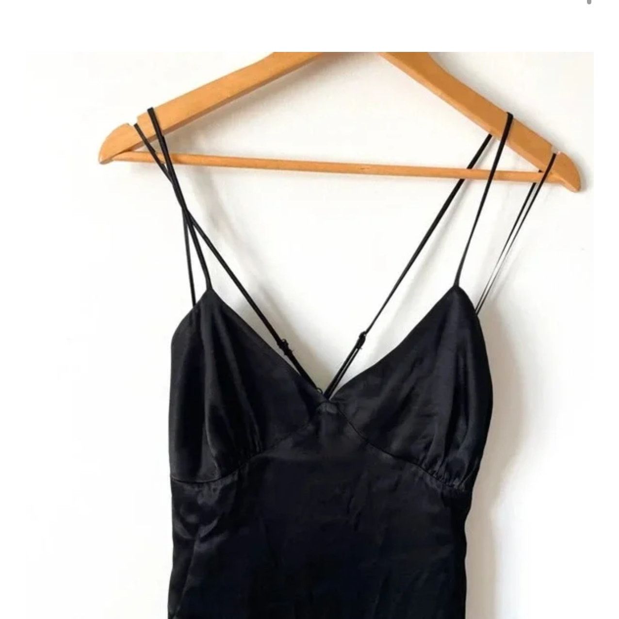 Zara ZARA FRINGED SLIP DRESS BLACK Size XS / US 0-2 / IT 36-38 - 6 Thumbnail