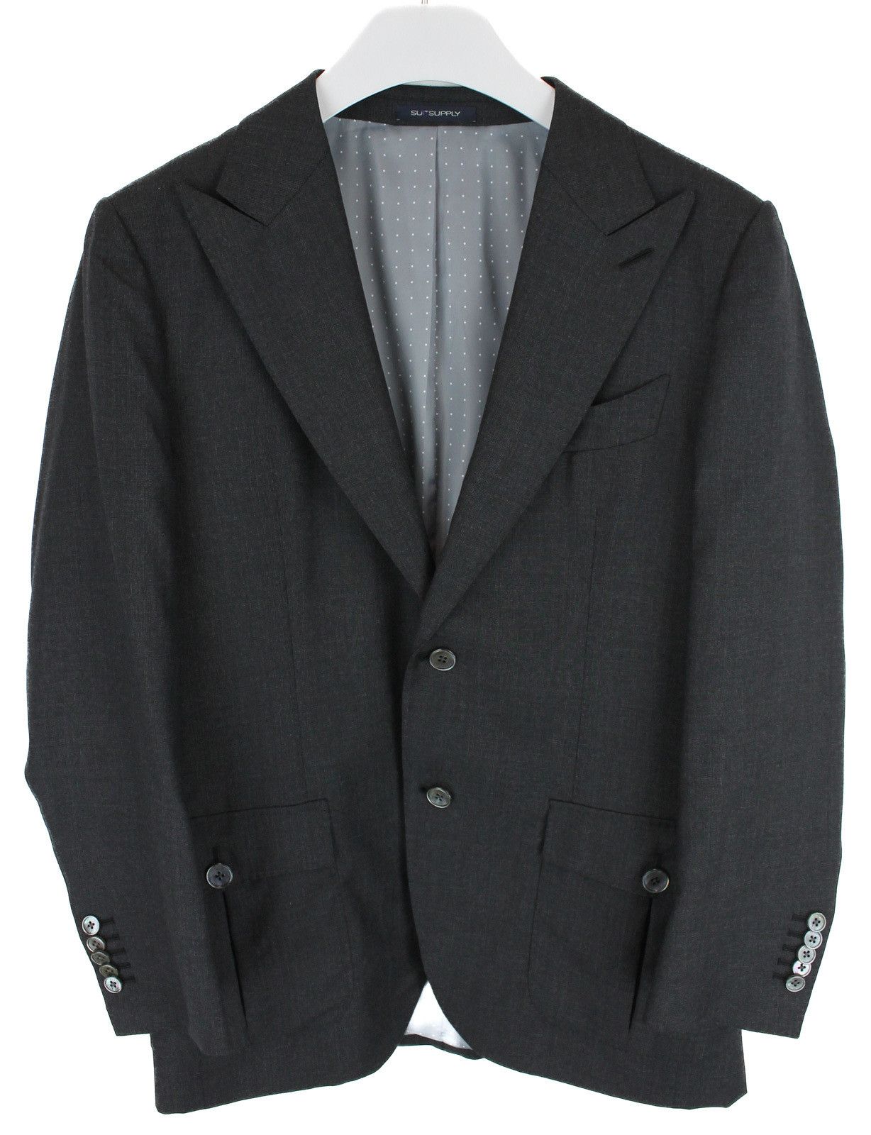 Blazer Homme Suitsupply Washington Pure Laine Super 120'S - Taille UK 38S - Gris - Occasion Très Bon état