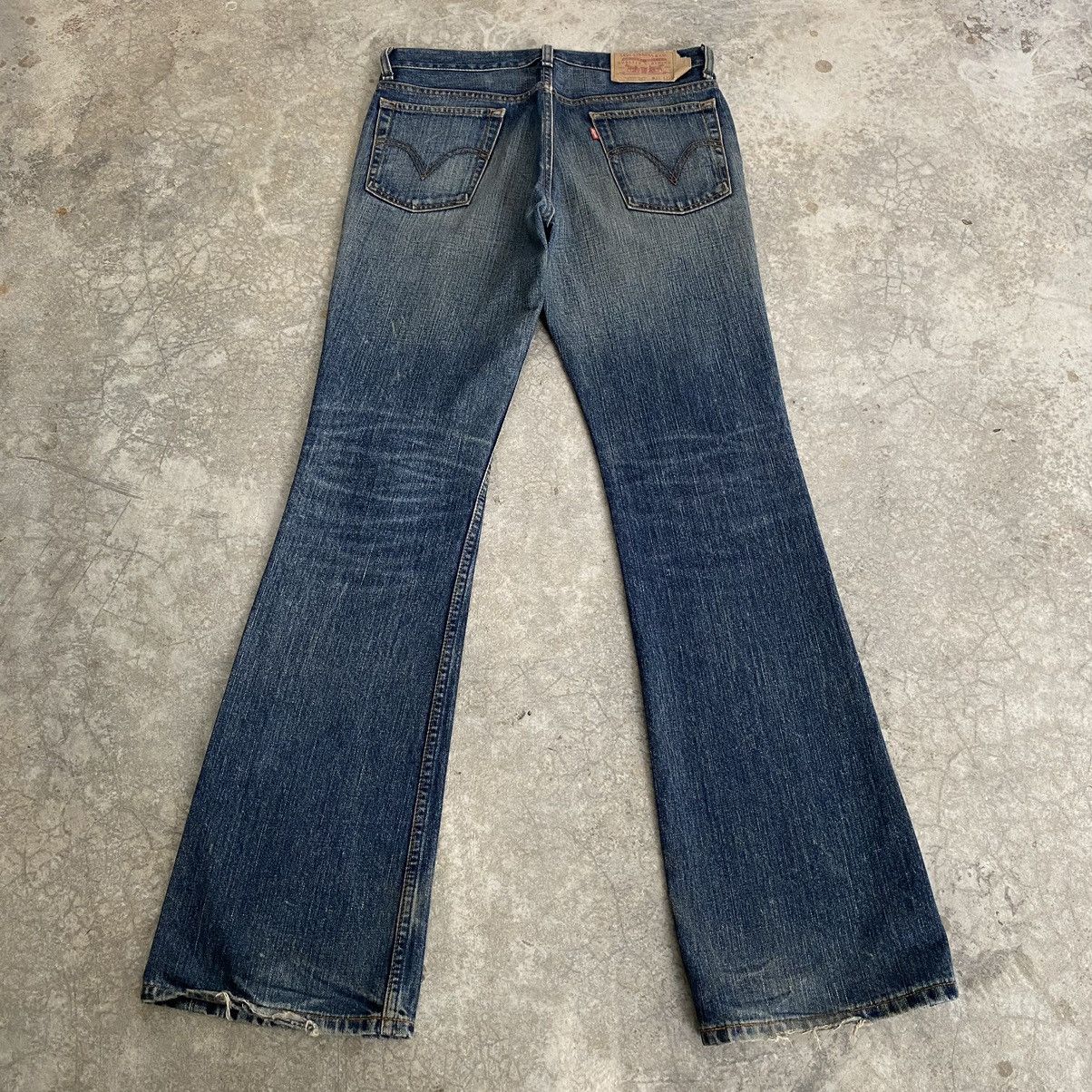 Levi's Vintage Levis 517 Faded Muddy Blue Bootcut Flared Jeans Size US 32 / EU 48 - 8 Thumbnail