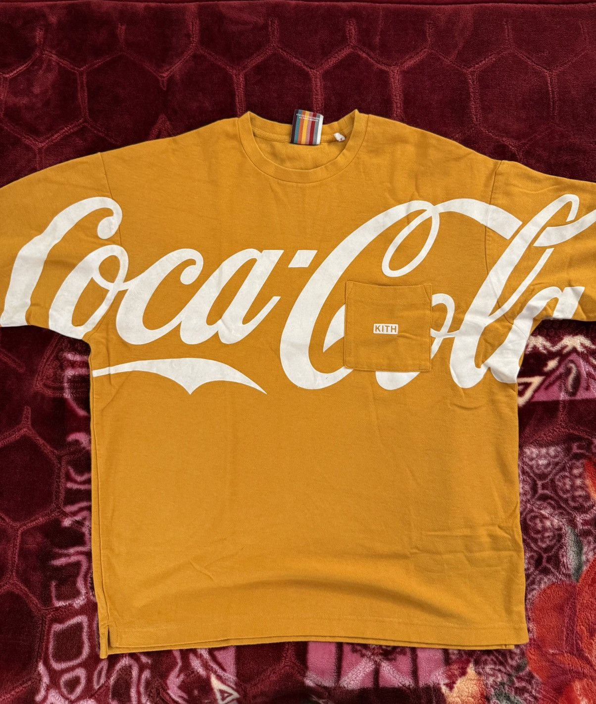 Kith Kith x Coca Cola Quinn Long Sleeve Mustard Tee Size Small Size US S / EU 44-46 / 1 - 1 Thumbnail