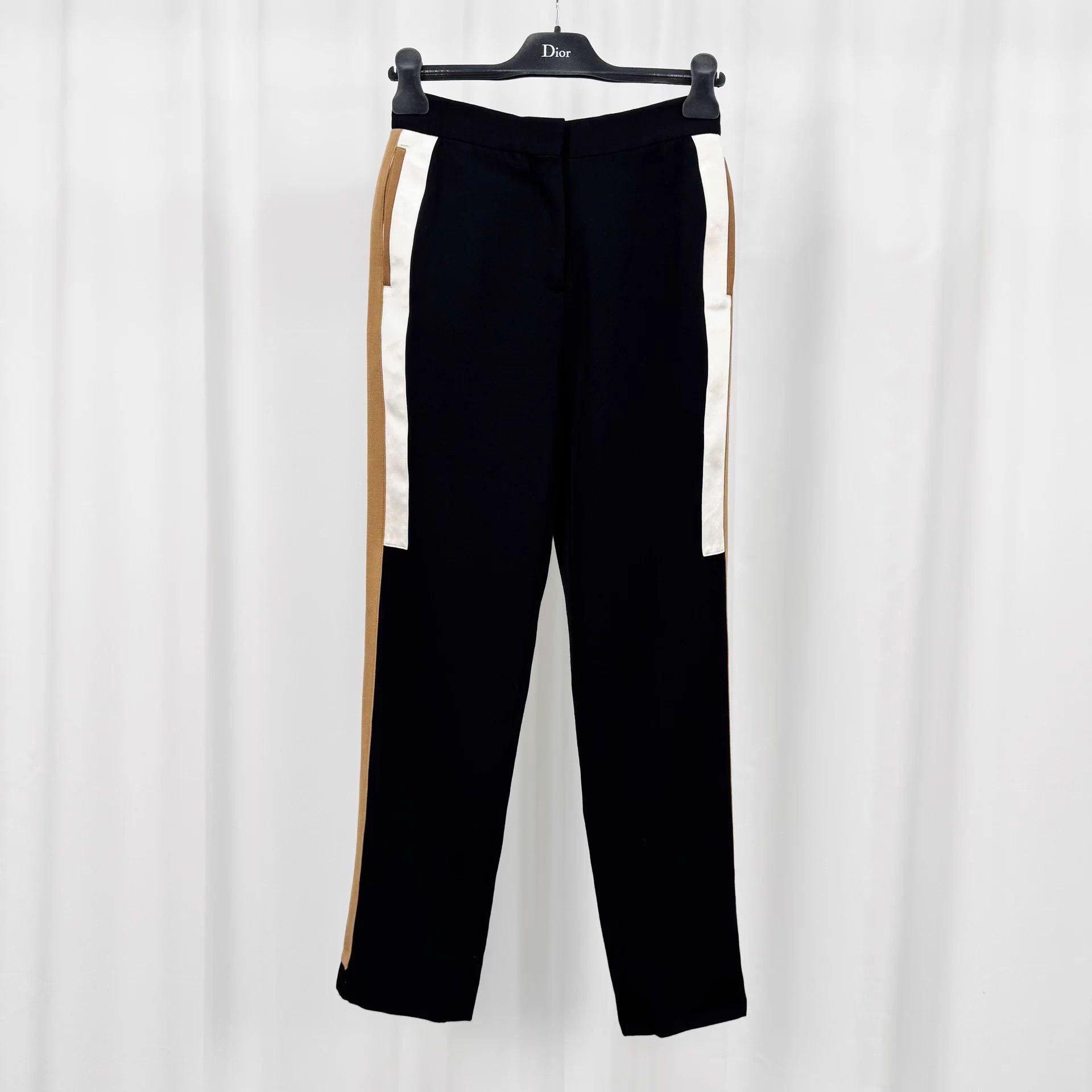 Burberry Burberry tan stripe wool casual pants UK6 99 new Size 26" / US 2 / IT 38 - 1 Thumbnail