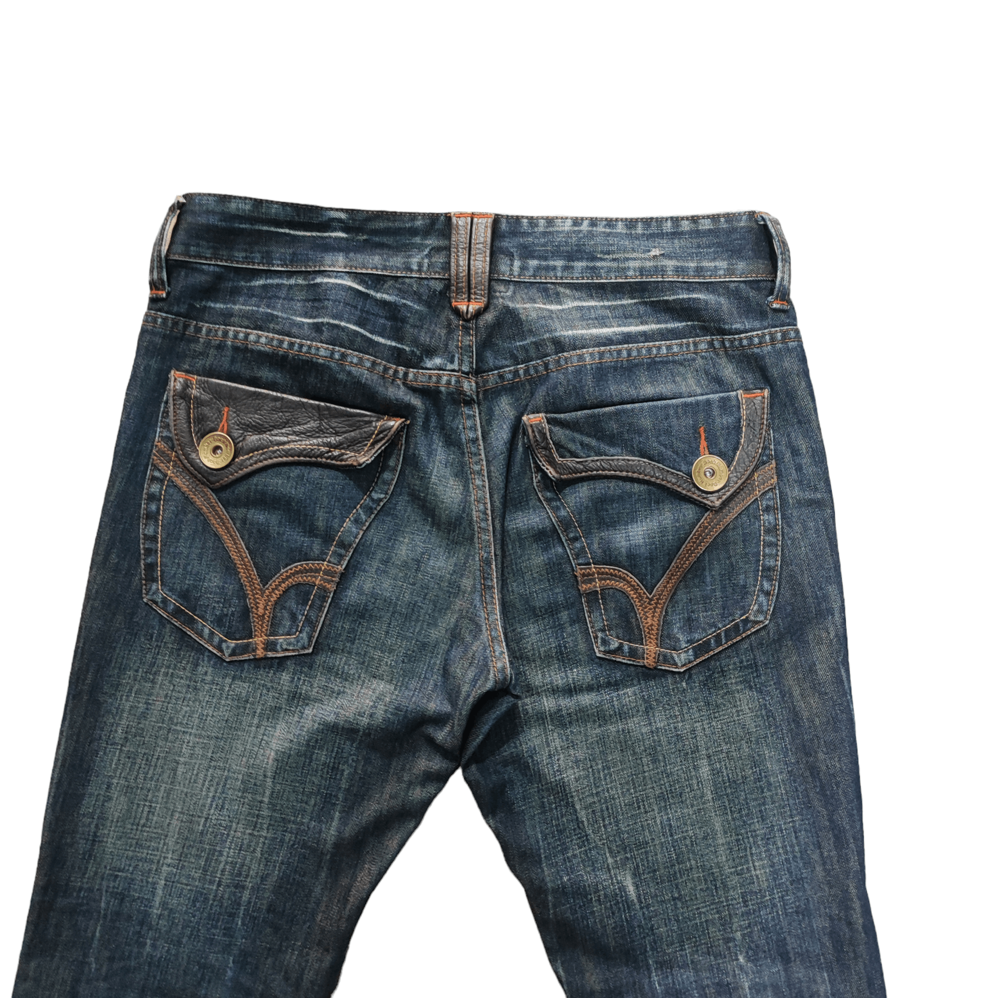 If Six Was Nine STEAL RARE BACK NUMBER DISTRESSED LEATHER PATCH POCKET Size US 32 / EU 48 - 6 Thumbnail