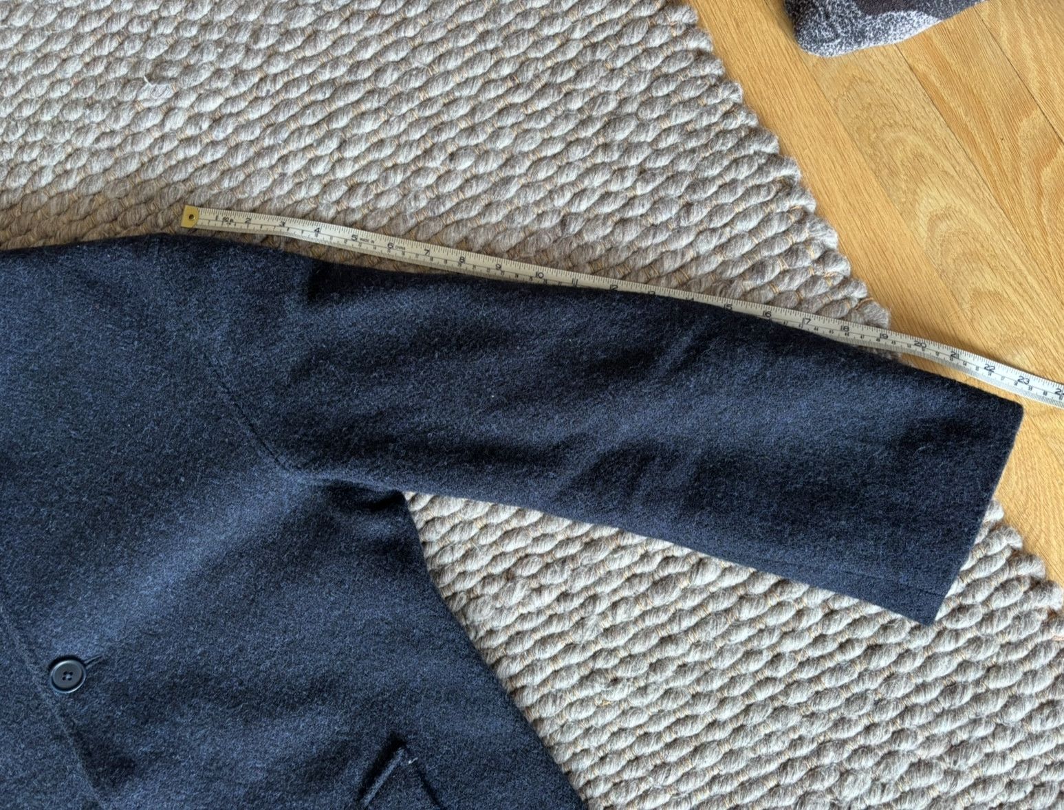 8.15 August Fifteenth Harris Tweed Wool Topper Topcoat Navy Mix Size US S / EU 44-46 / 1 - 14 Thumbnail