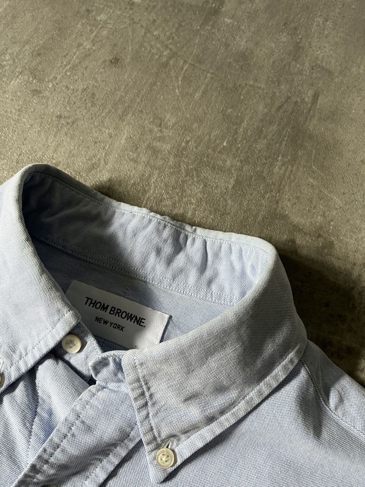 Thom Browne Thom Browne light blue oxford button up shirt Size US L / EU 52-54 / 3 - 8 Thumbnail