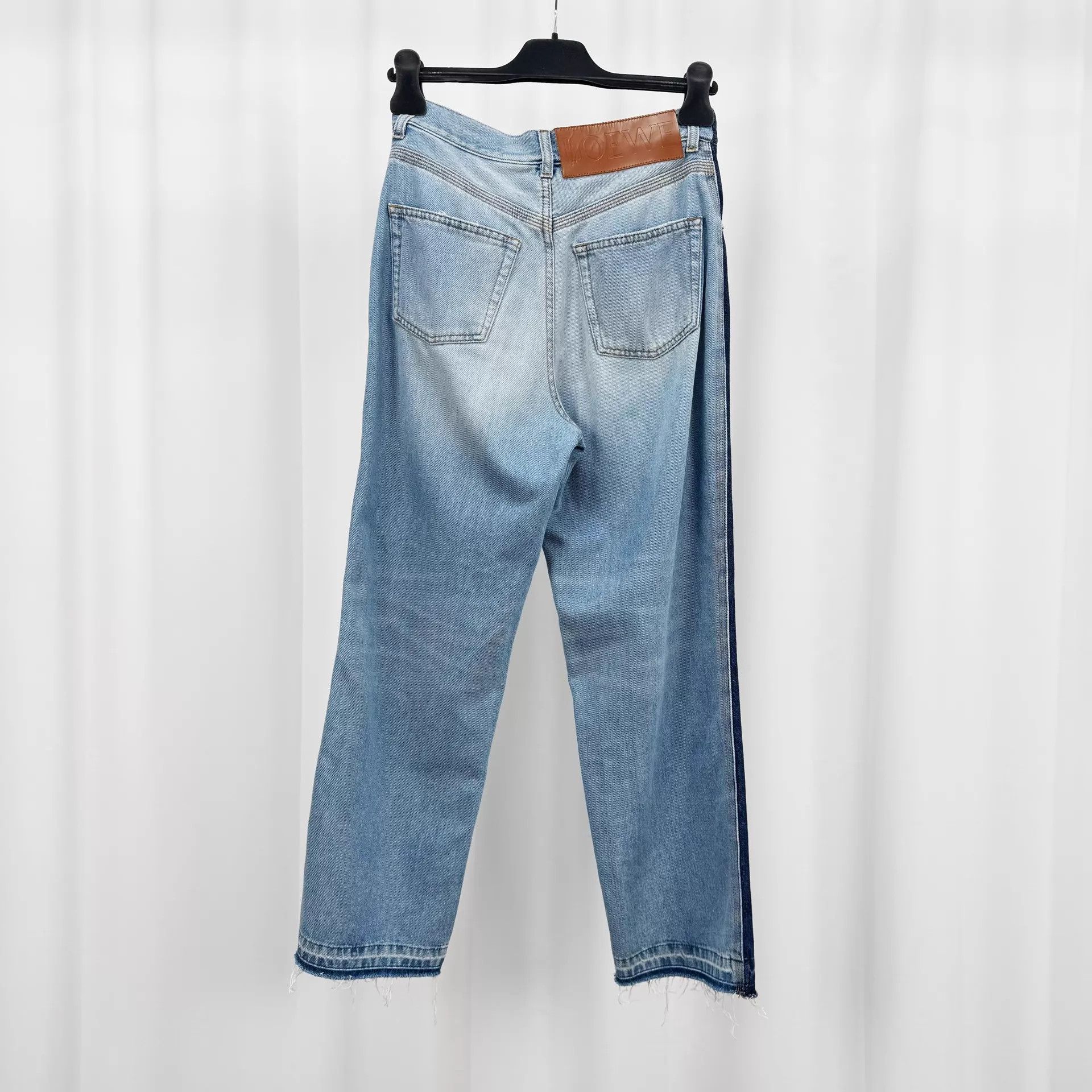 Loewe Loewe color blocked leather patch washed jeans 36 Size 25" / US 0 / IT 36 - 2 Thumbnail