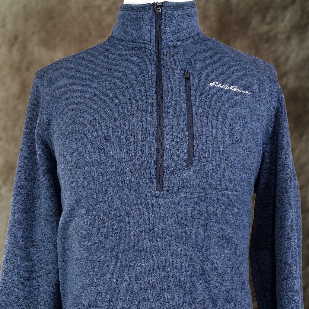 Eddie Bauer EDDIE BAUER SWEATER FLEECE 1/4 ZIP PULLOVER MOCK NECK BLUE 100% POLYESTER SZ XL Size US XL / EU 56 / 4 - 1 Thumbnail