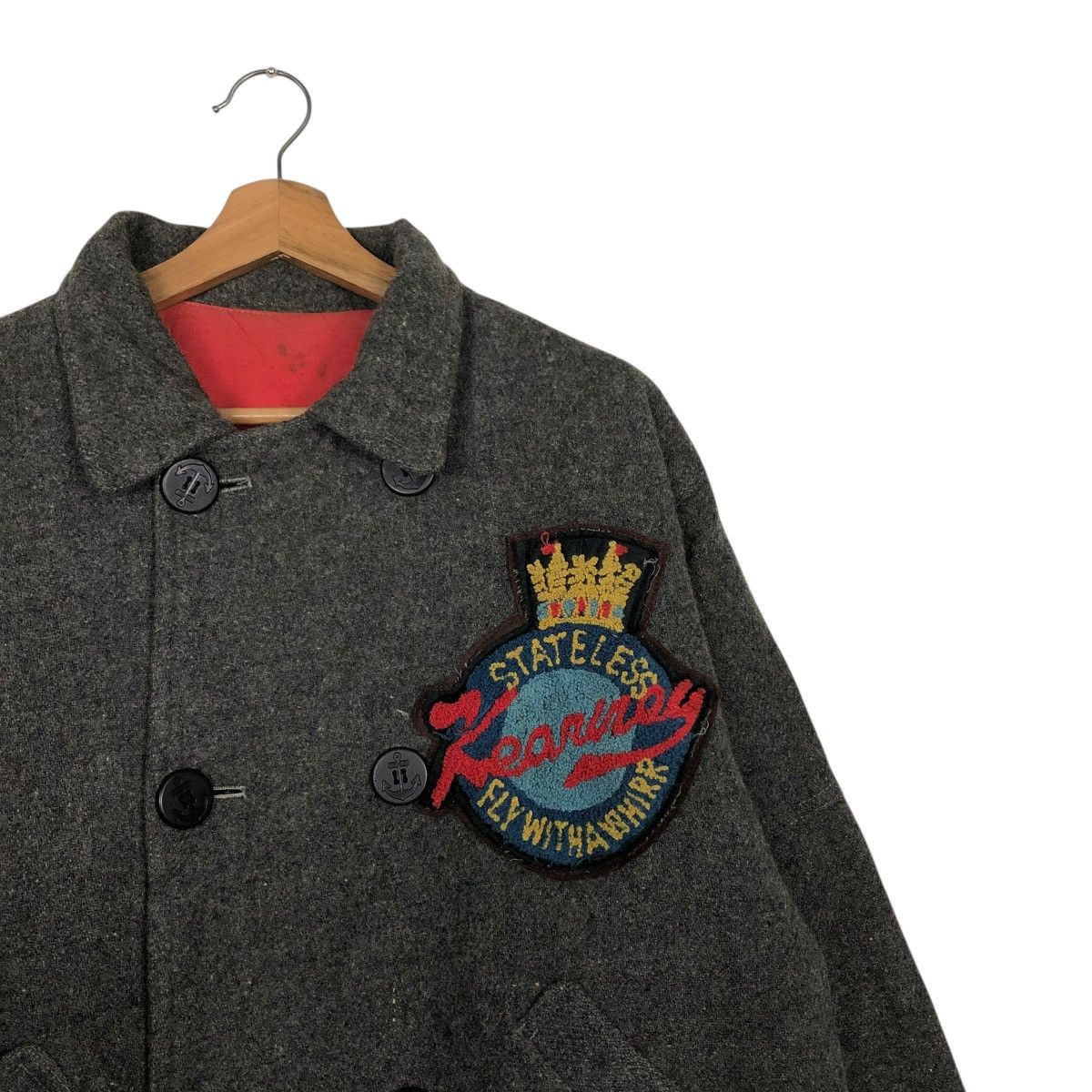 Hysteric Glamour 🔥VINTAGE WOOL BOMBER JACKET KEARNEY HOUSE FULLPATCH BIG LOGO Size US M / EU 48-50 / 2 - 8 Thumbnail