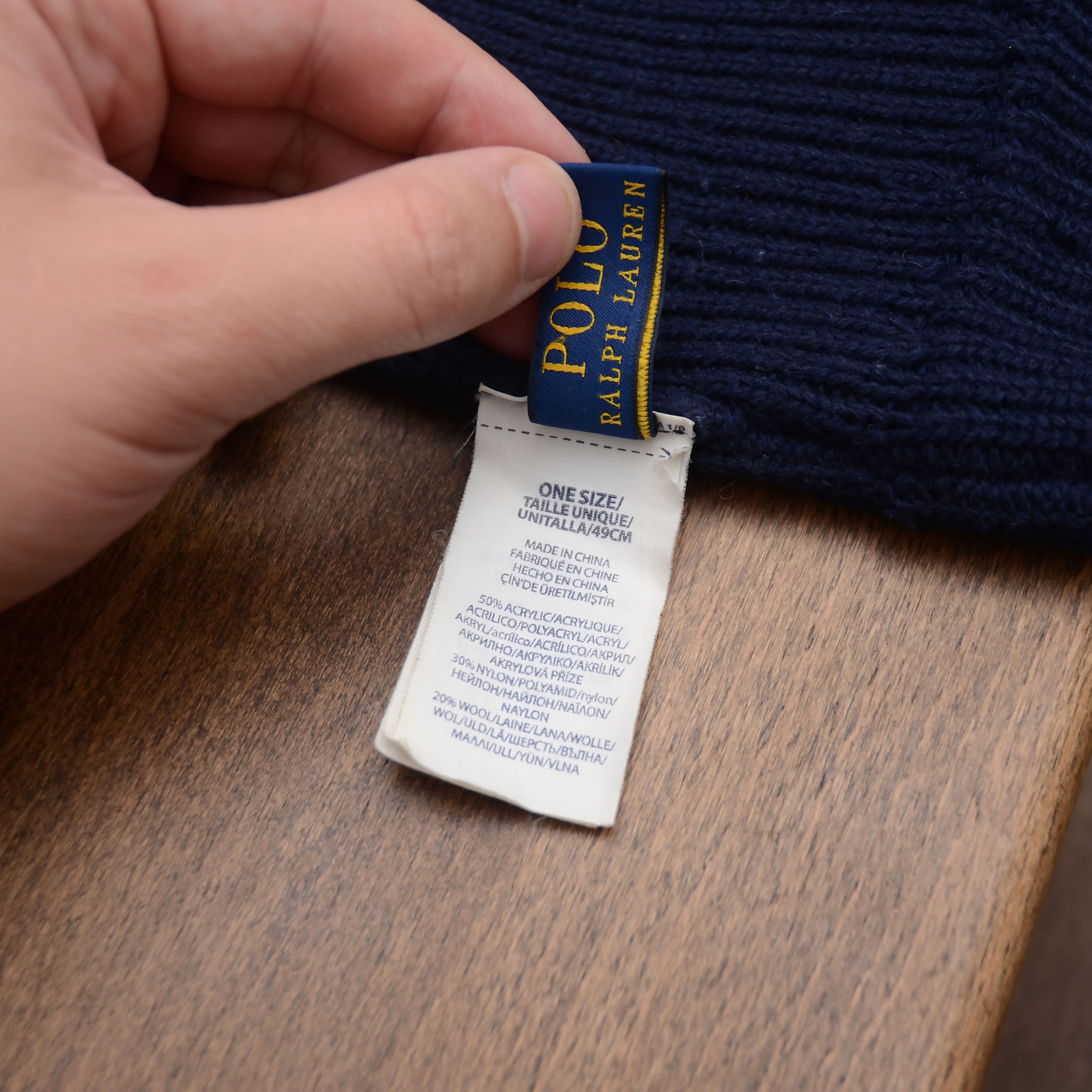 Polo Ralph Lauren Polo Ralph Lauren Bear Beanie One Size Navy Blue Size ONE SIZE - 11 Thumbnail