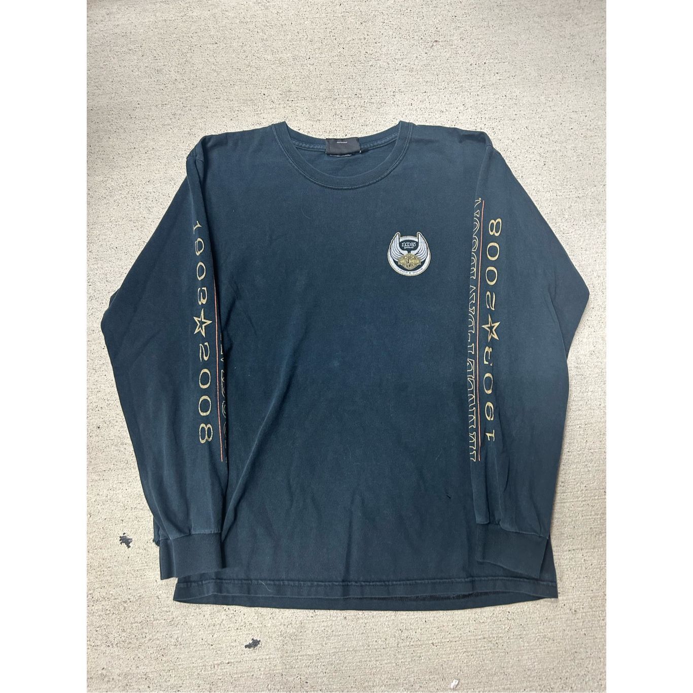 Harley Davidson Vintage Y2K distressed grunge Harley Davidson, long sleeve B Size US M / EU 48-50 / 2 - 2 Thumbnail