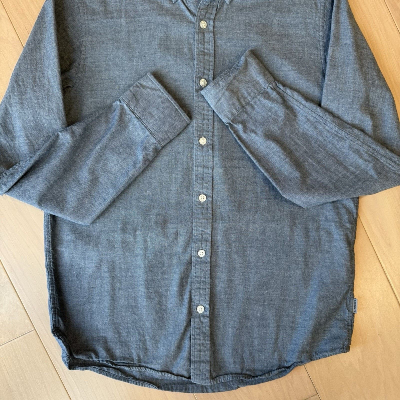 Carhartt Wip Carhartt WIP Kyoto Shirt Small Blue Minimalist Oxford Size US S / EU 44-46 / 1 - 6 Thumbnail