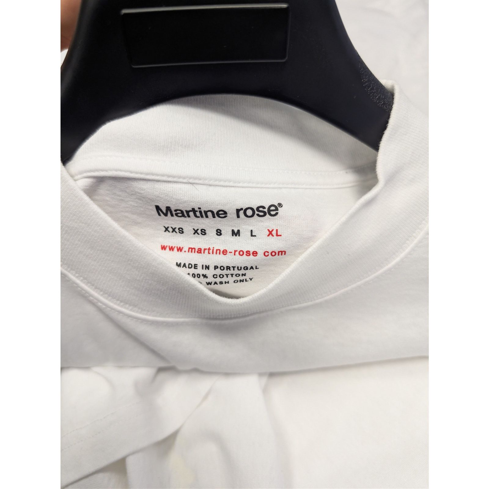Martine Rose o1rshd1 Funnel Neck Long-Sleeve T-Shirt in White Size US XL / EU 56 / 4 - 19 Thumbnail
