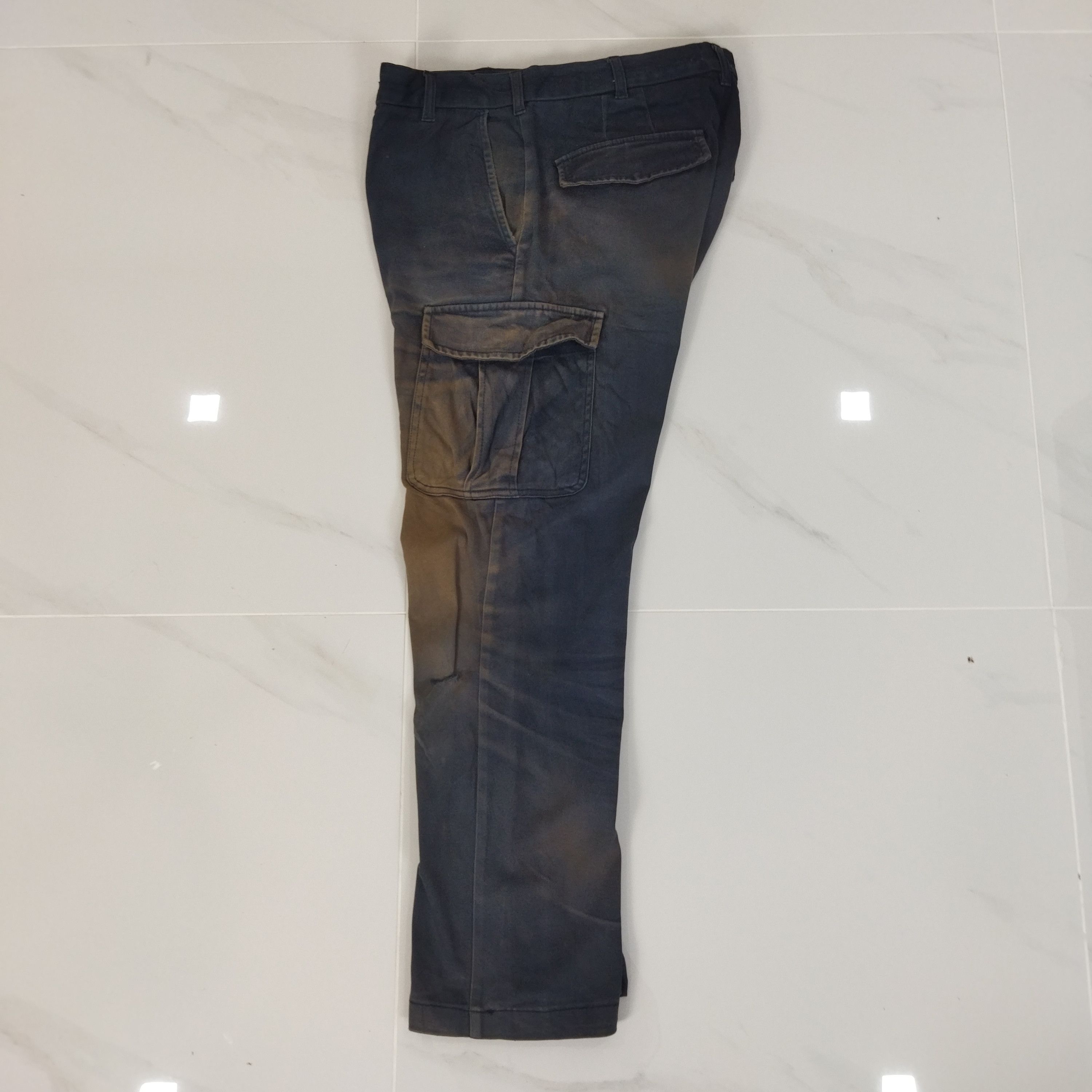 Japanese Brand VINTAGE JAPANESE BRAND FADED DARK BLUE CARGO PANTS Size US 29 - 11 Thumbnail