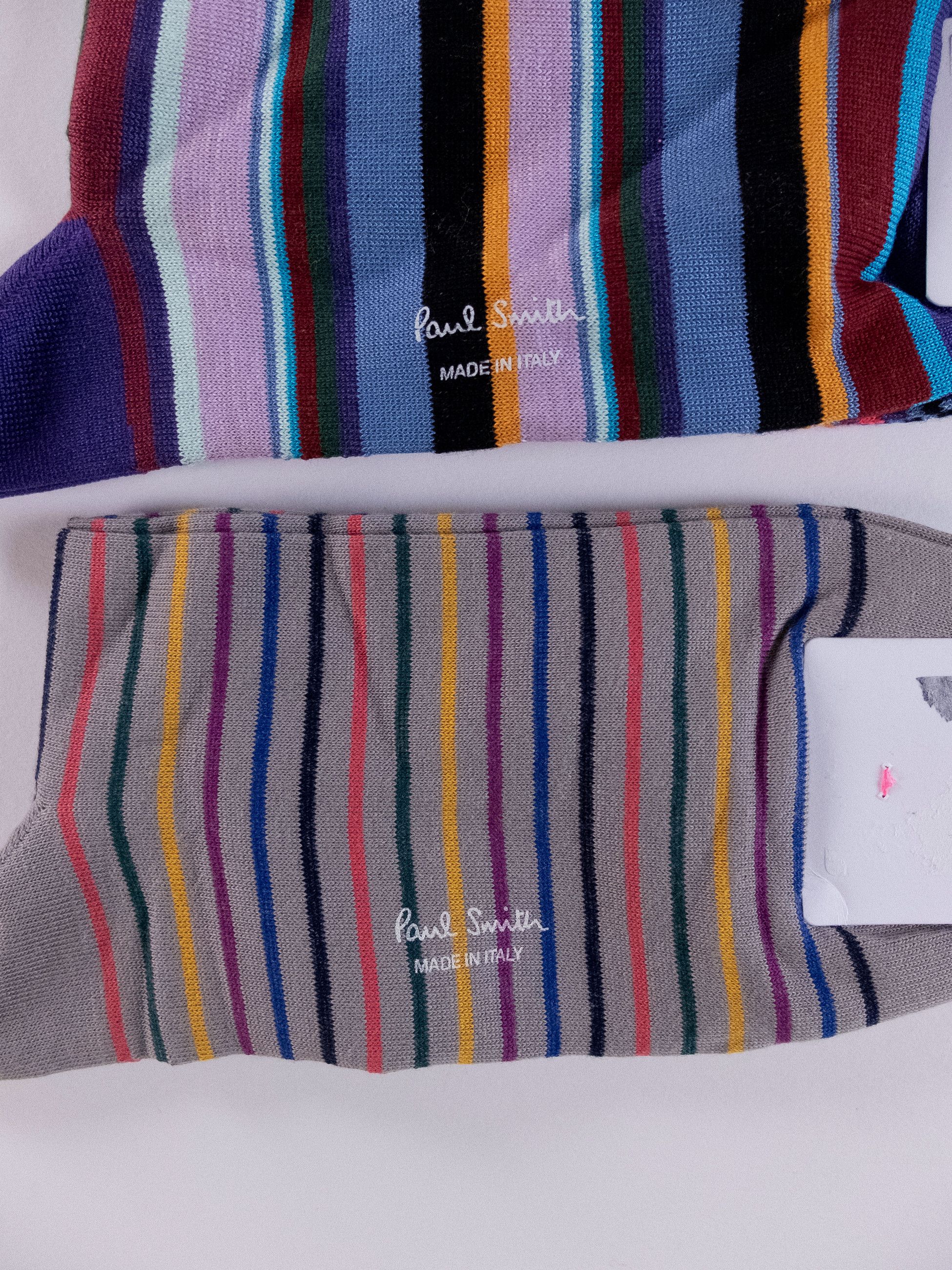 Paul Smith 4 pairs of Paul Smith colorful mid calf cotton blend socks q Size ONE SIZE - 4 Thumbnail
