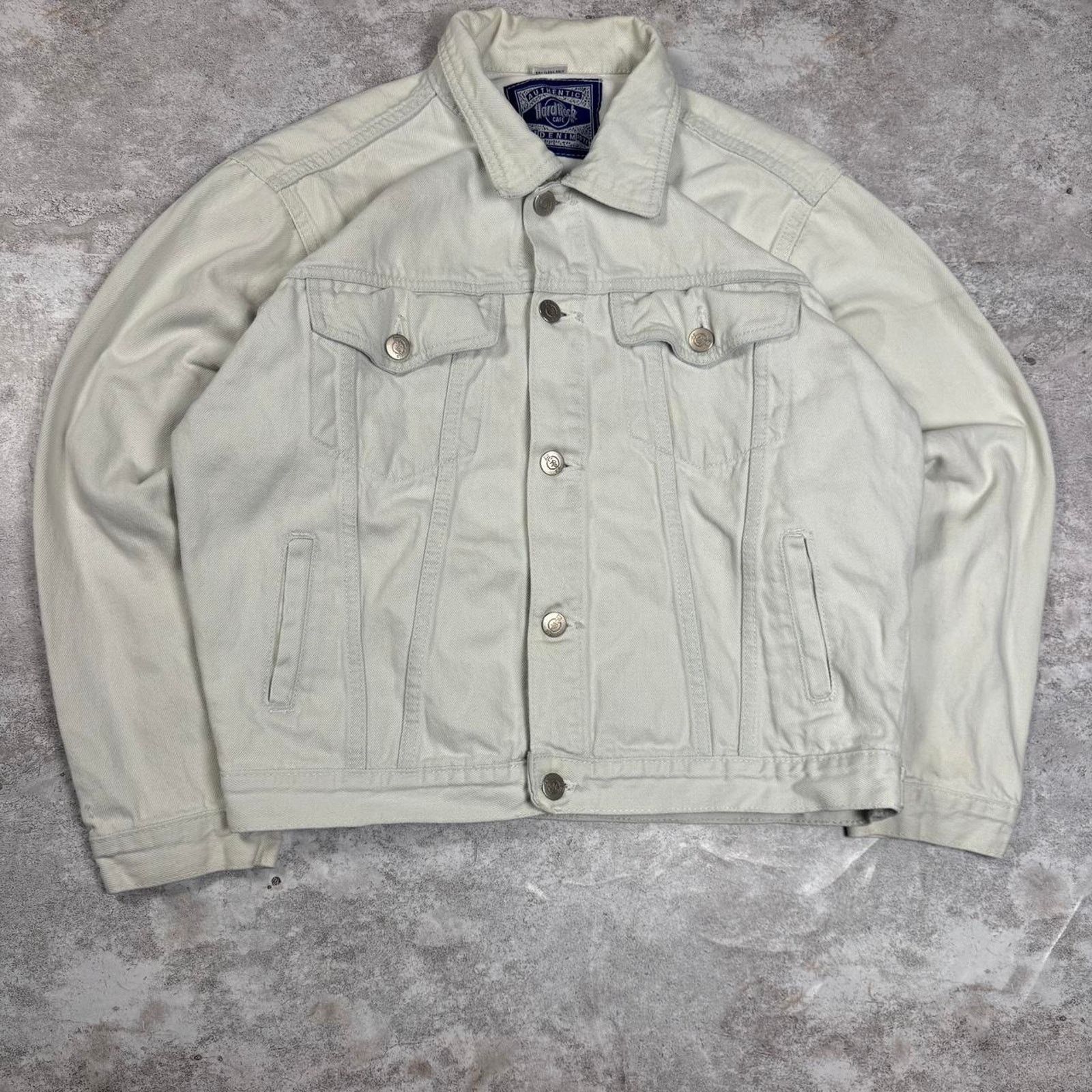 Hard Rock Cafe Vintage Hard Rock Cafe Denim Jean Jacket – Size Large Size L / US 10 / IT 46 - 1 Thumbnail