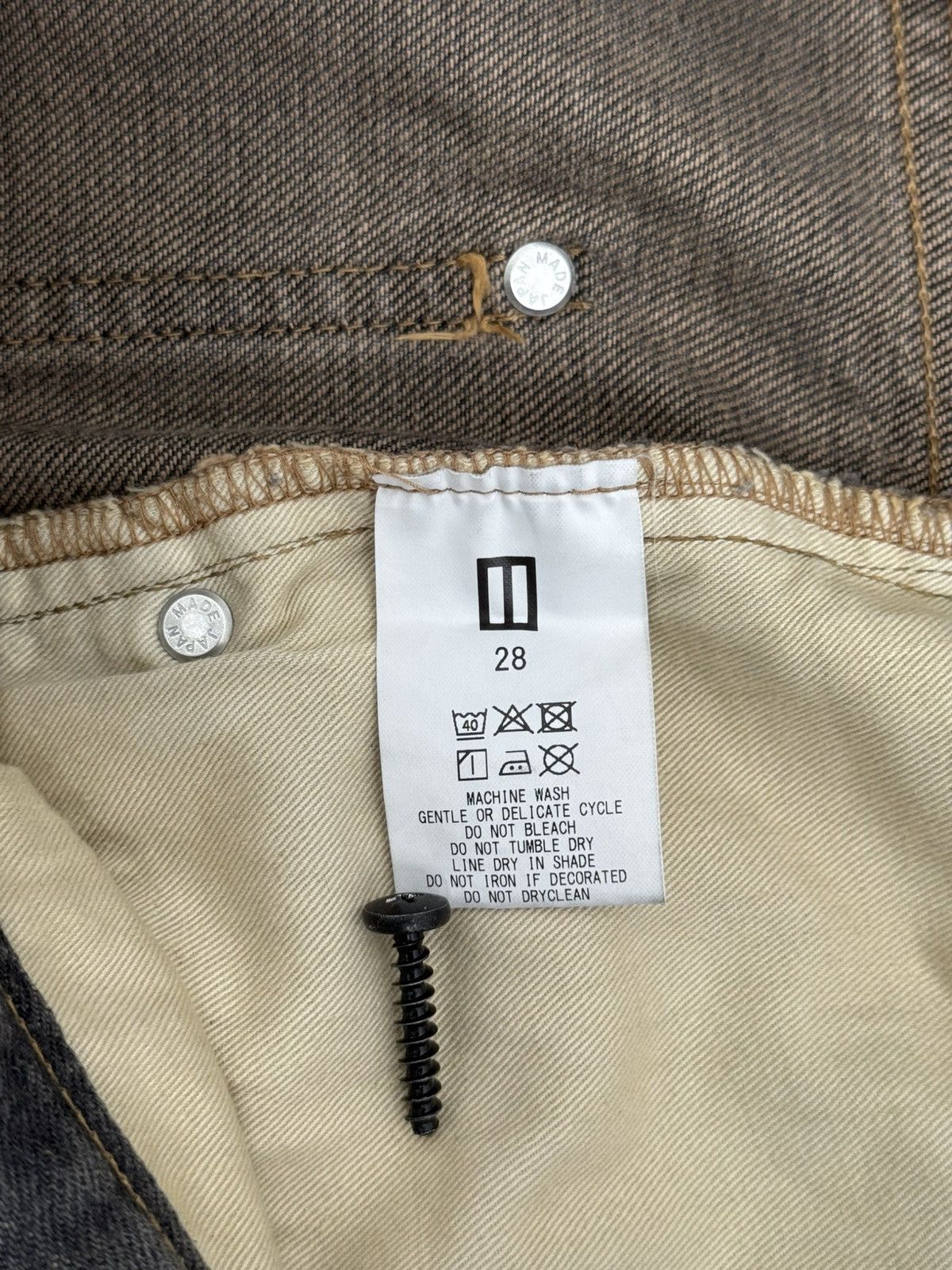 Japanese Brand Daisuke Tanabe Coffee Black Denim Trousers Destroyed Size 27" / US 4 / IT 40 - 10 Thumbnail