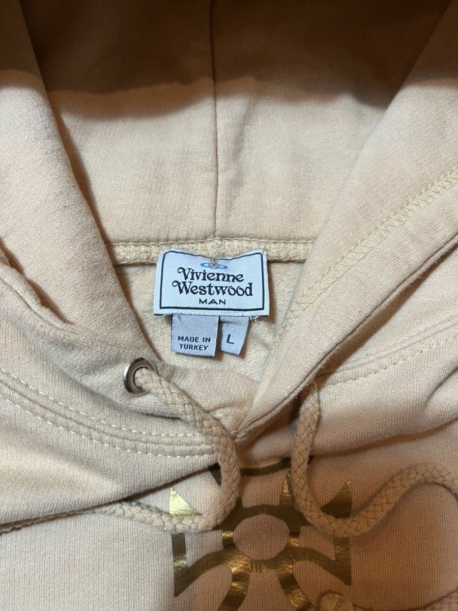 Vivienne Westwood Vivienne Westwood Hoodie Beige Gold Logo XS-S Fit Size XS / US 0-2 / IT 36-38 - 7 Thumbnail
