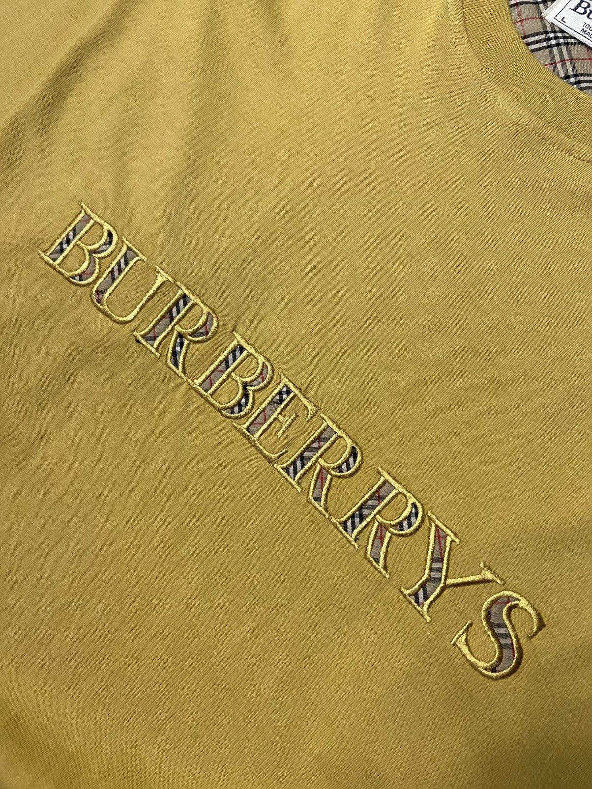 Burberry Rare Vintage Burberrys Oversized Tee Big Embroidered Logo Size US L / EU 52-54 / 3 - 2 Thumbnail