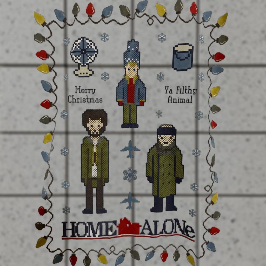 Vintage HOME ALONE T-Shirt Men Medium Gray Crew Neck Short Sleeve Kevin Marv Wet Bandits Merry Christmas ya filthy animal 90s Christmas Graphic Print Size US M / EU 48-50 / 2 - 1 Thumbnail