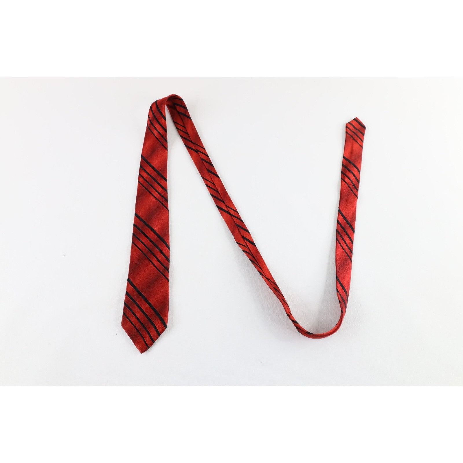 Vintage Vintage 50s 60s Rockabilly Rhodia Acetate Striped Neck Tie Size ONE SIZE - 2 Thumbnail
