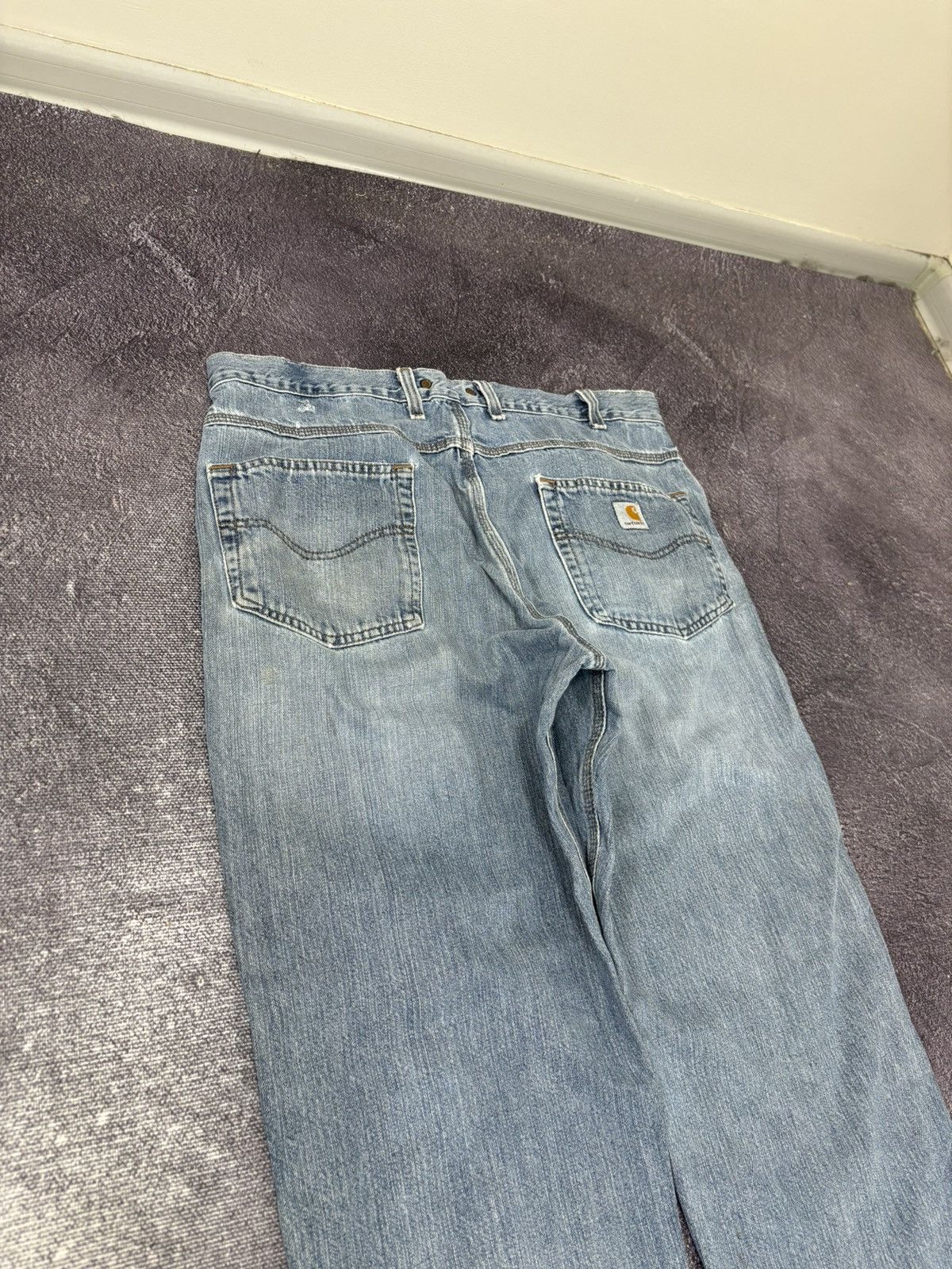 Carhartt Vintage Carhartt Washed Light Blue USA Hype Baggy Jeans Size US 36 / EU 52 - 5 Thumbnail