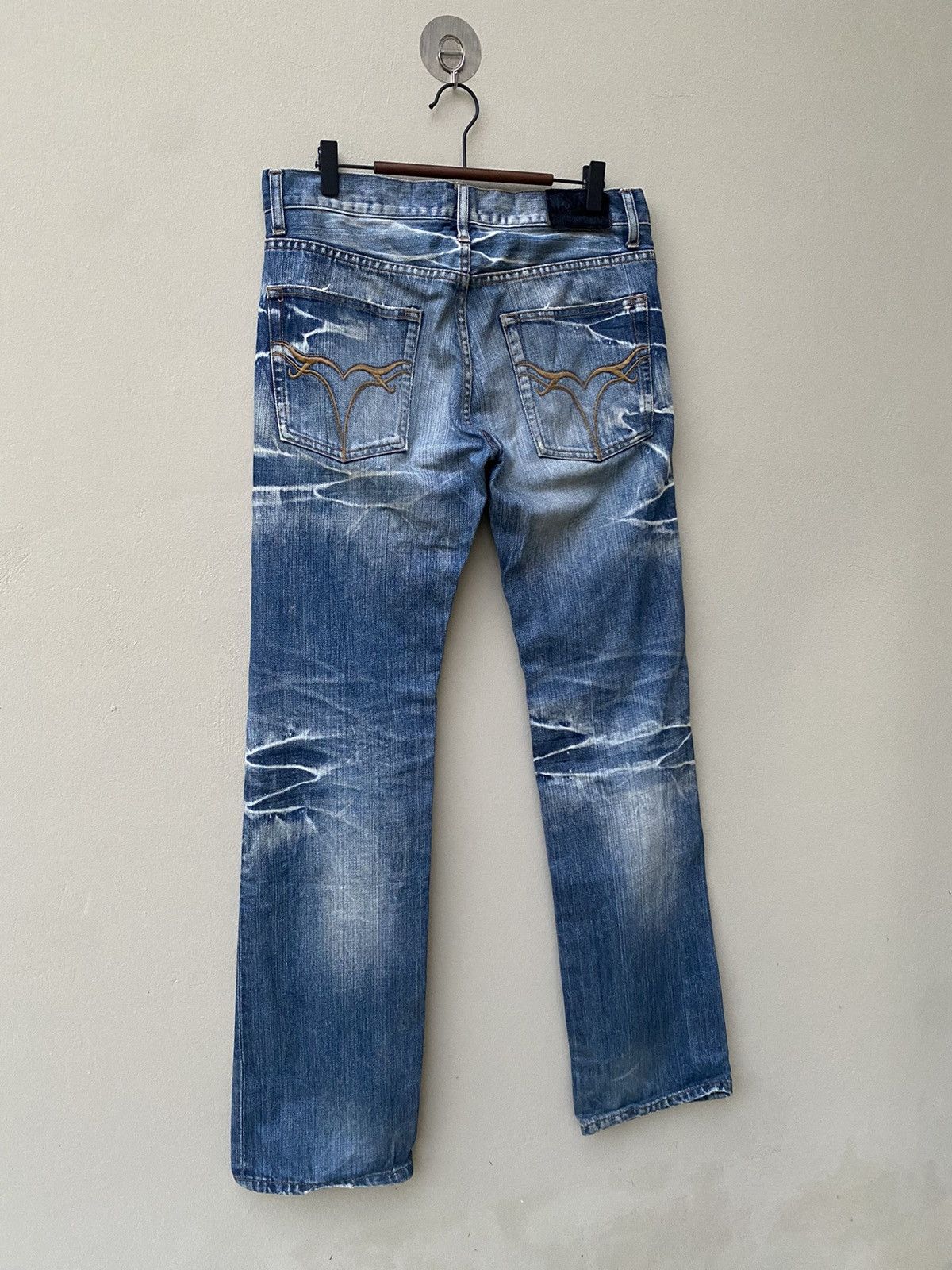 Japanese Brand RARE JACK ROSE NICE DESIGN DISTRESSED JEANS Size US 31 - 4 Thumbnail