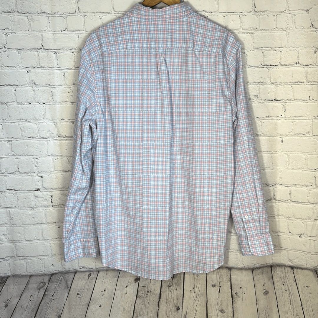 Vineyard Vines Vineyard Vines Murray Shirt L Large Performance Golf Blue Pink Plaid Men’s Classic Fit Button-Up Long Sleeve Shirt Size US L / EU 52-54 / 3 - 5 Thumbnail