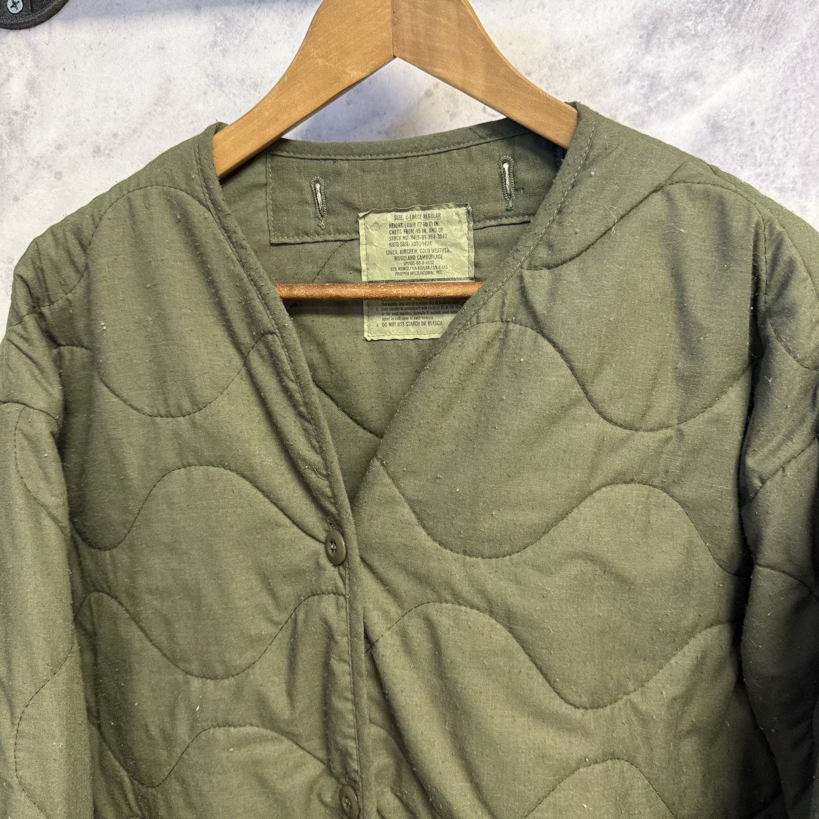 Vintage Vintage Aircrew Cold Weather Jacket Liner Mens XL Regular Size US XL / EU 56 / 4 - 2 Thumbnail