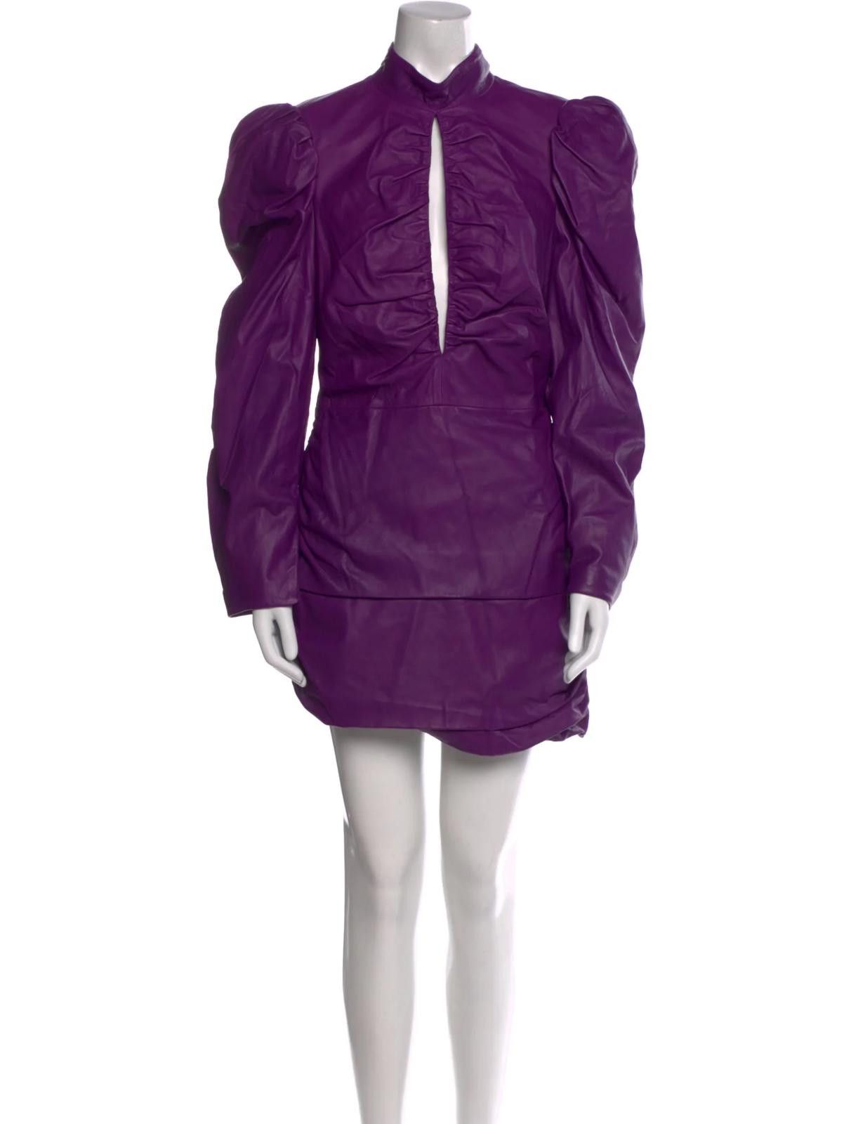 Other Marcell Von Berlin Lavender Leather Mini Dress Size: M Size M / US 6-8 / IT 42-44 - 1 Thumbnail