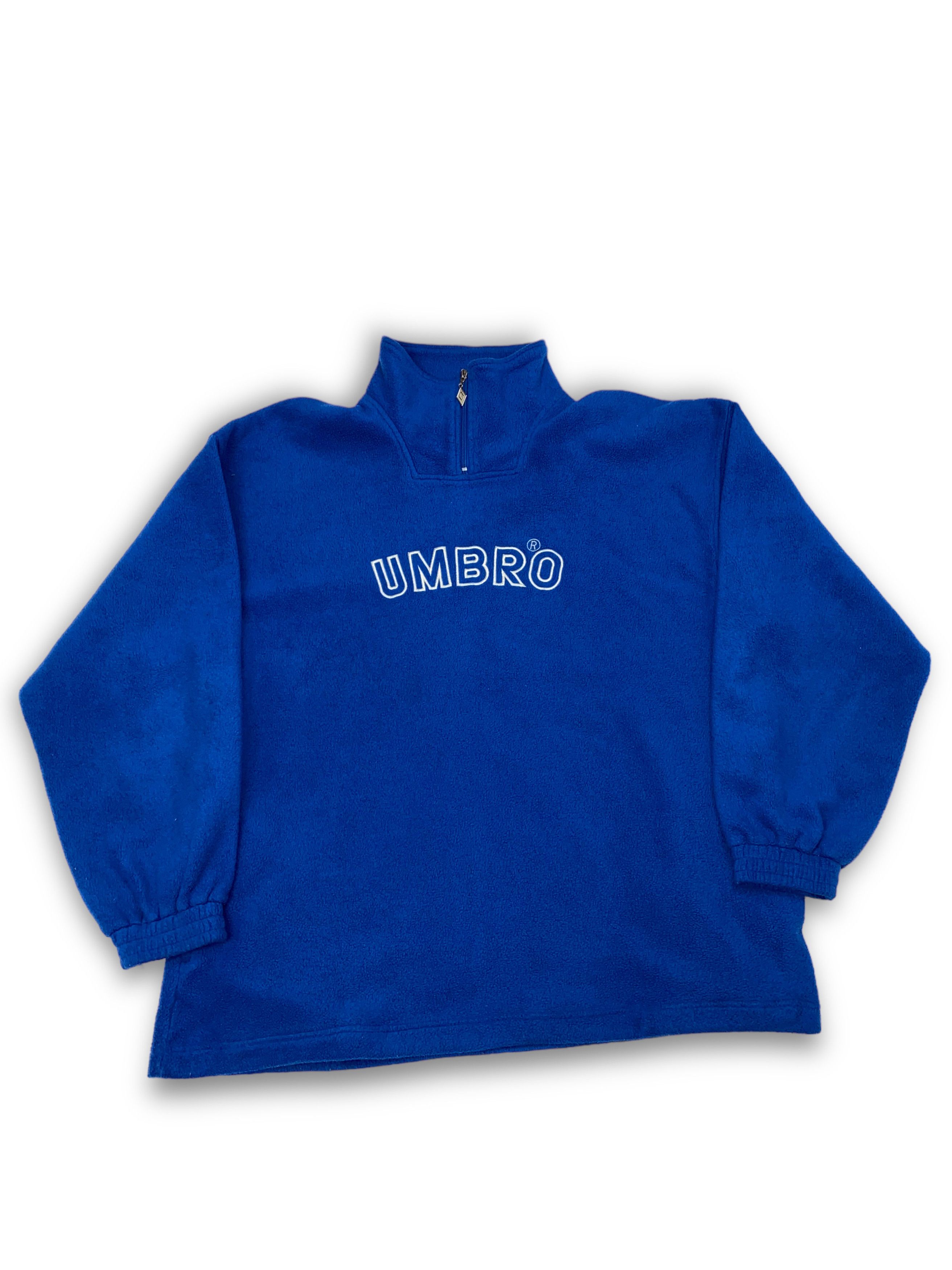 Umbro 90s Vintage UMBRO Sea Blue 1.3 Fleece M528 Size US XXL / EU 58 / 5 - 1 Thumbnail