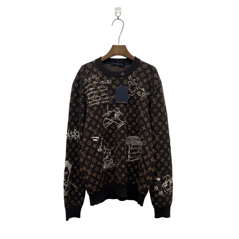 Louis Vuitton louis vuitton Sweater full of brown presbyopia sweater Size US L / EU 52-54 / 3 - 1 Thumbnail