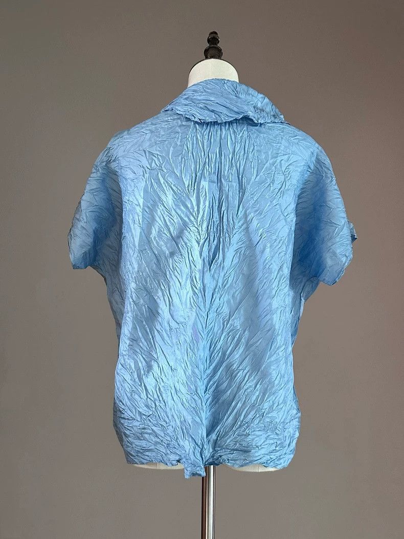 Issey Miyake Issey Miyake Blue short-sleeved shirt Size L / US 10 / IT 46 - 3 Thumbnail