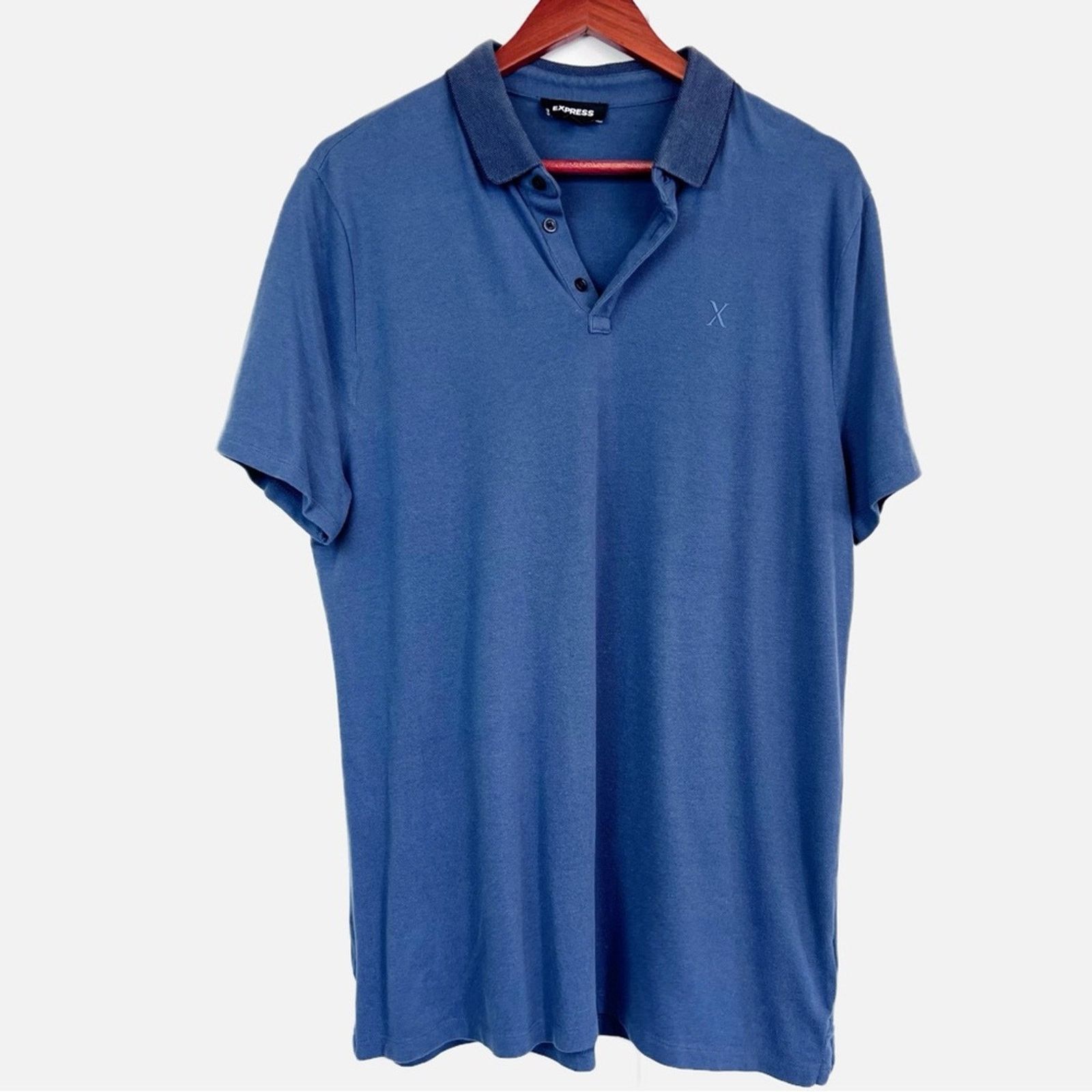 Express Express Blue Polo Shirt Men’s Size Large Size US L / EU 52-54 / 3 - 1 Thumbnail