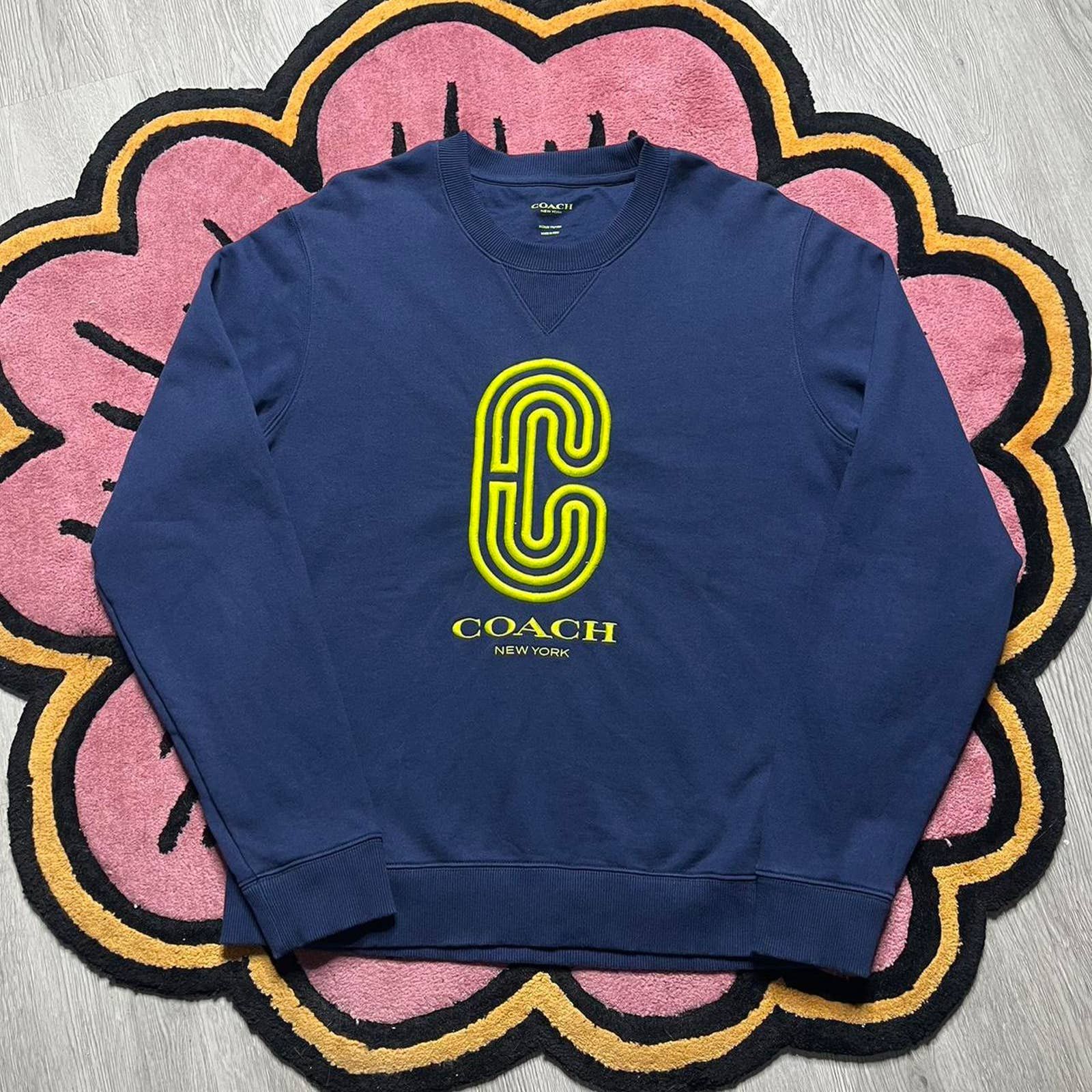 Coach × Streetwear Coach Embroidered Monogrammed Retro Sport Sweatshirt Medium | Grailed