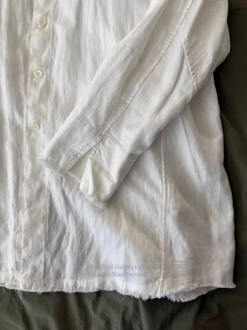Our Legacy Our Legacy White Cotton Linen Loose Long Shirt Size US L / EU 52-54 / 3 - 5 Thumbnail