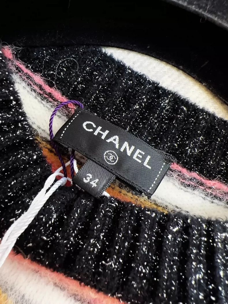 Chanel Chanel 22A colorful striped tassel wool knitted sweater Size XXS / US 00 / IT 34 - 6 Thumbnail