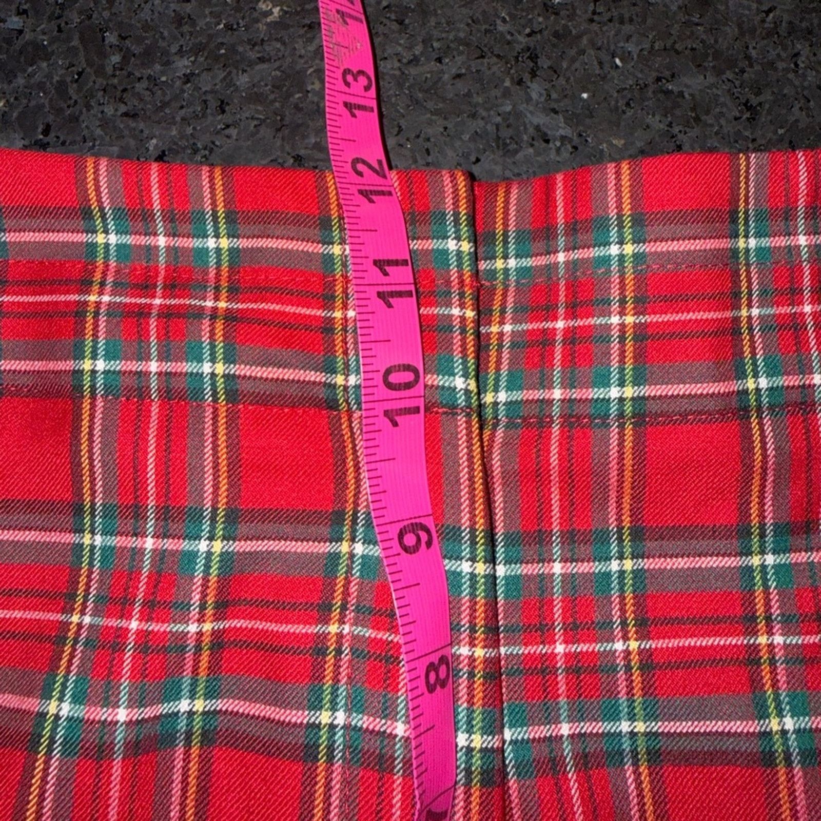 Talbots TALBOTS TAPERED ANKLE WOOL BLEND PANTS RED TARTAN PLAID SZ 6 Size 28" / US 6 / IT 42 - 11 Thumbnail