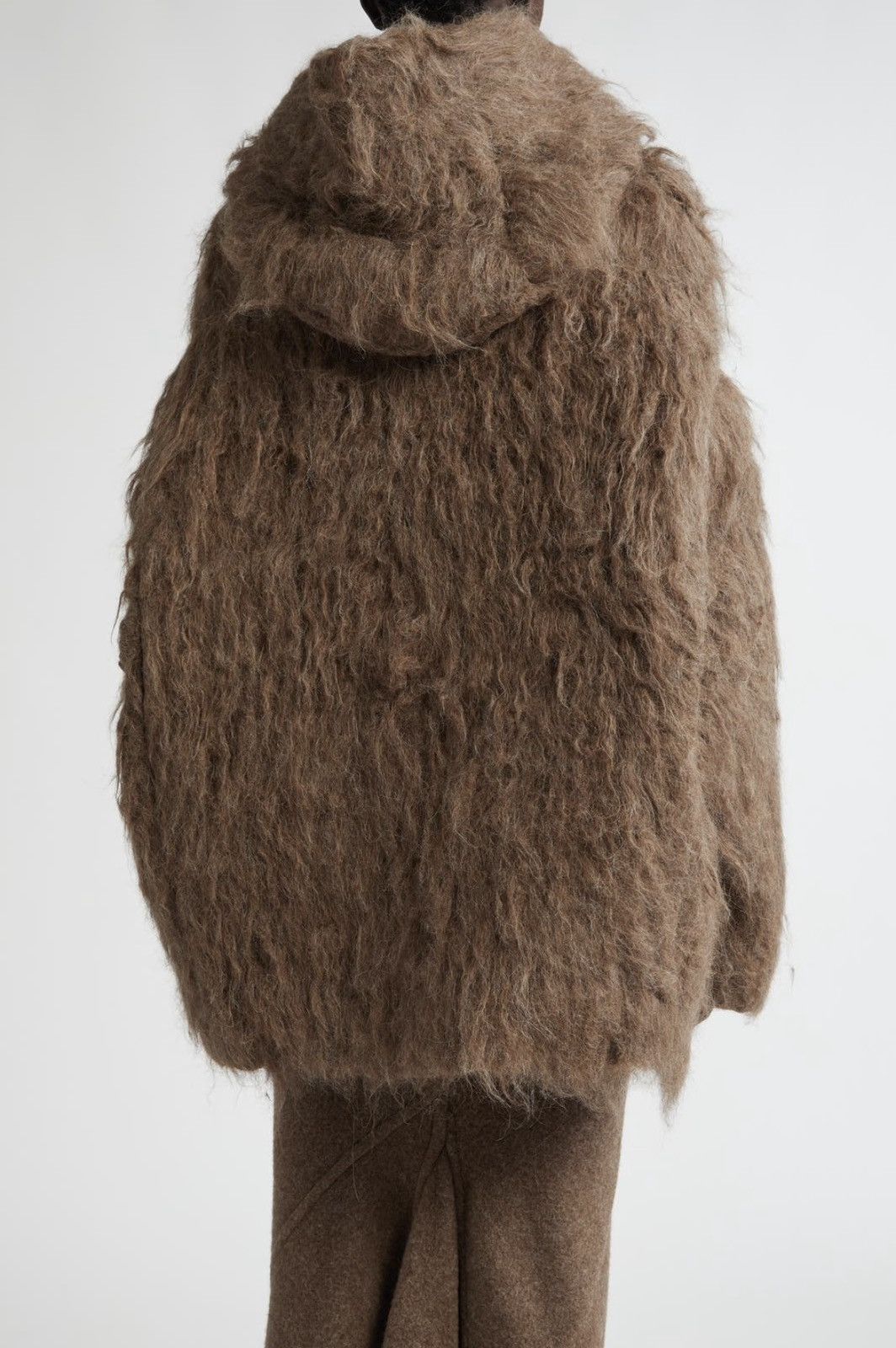 Rick Owens Peter OVERSIZED alpaca & Silk Felt Hooded jacket Size XS / US 0-2 / IT 36-38 - 3 Thumbnail