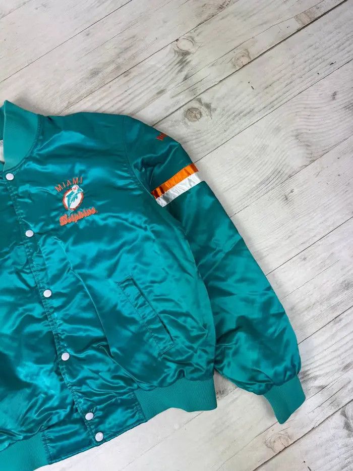 NFL Vintage Miami Dolphins NFL 90s Jacket Nylon Bomber Size US XL / EU 56 / 4 - 3 Thumbnail